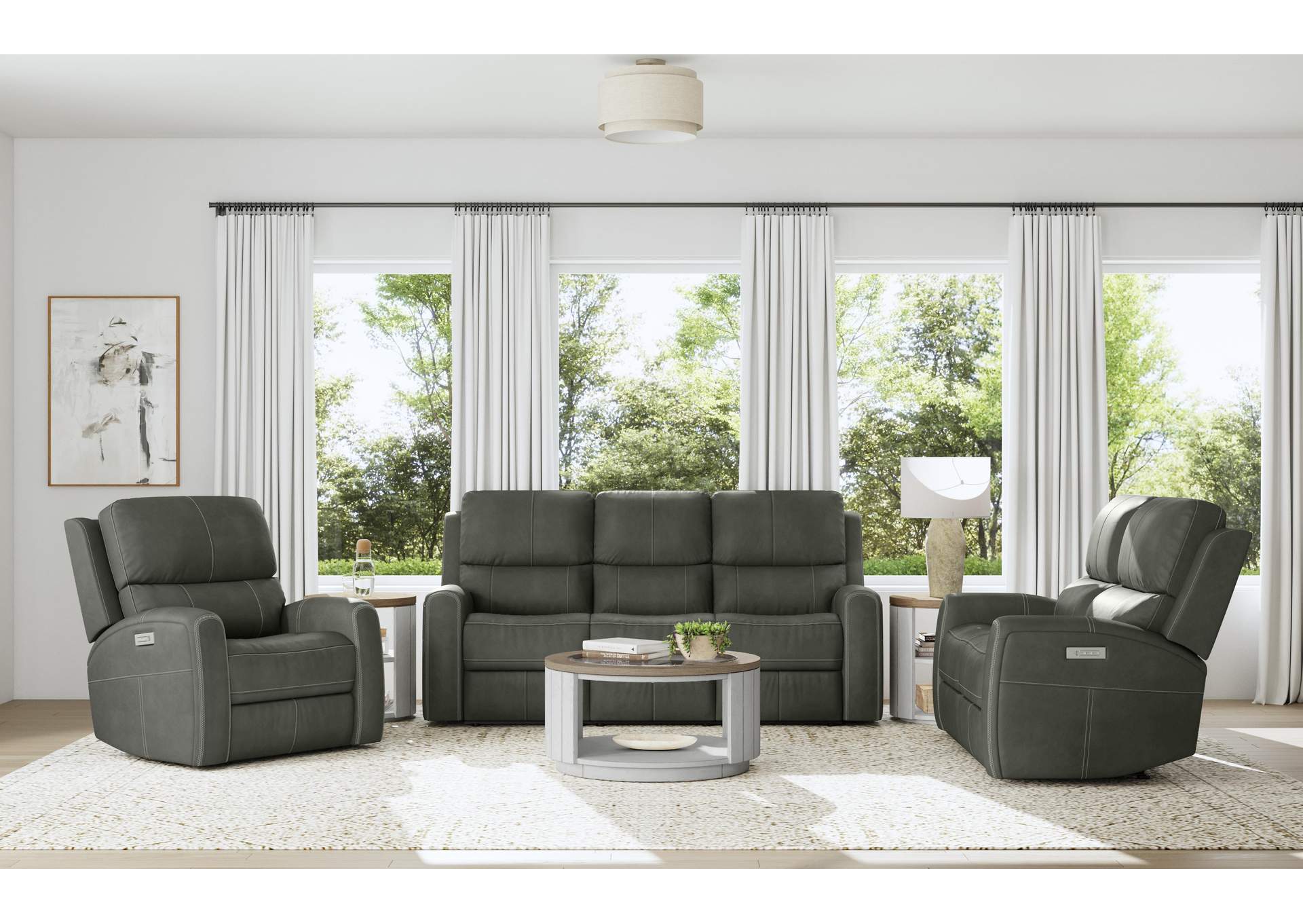 Linden Power Reclining Loveseat with Power Headrests & Lumbar image 8