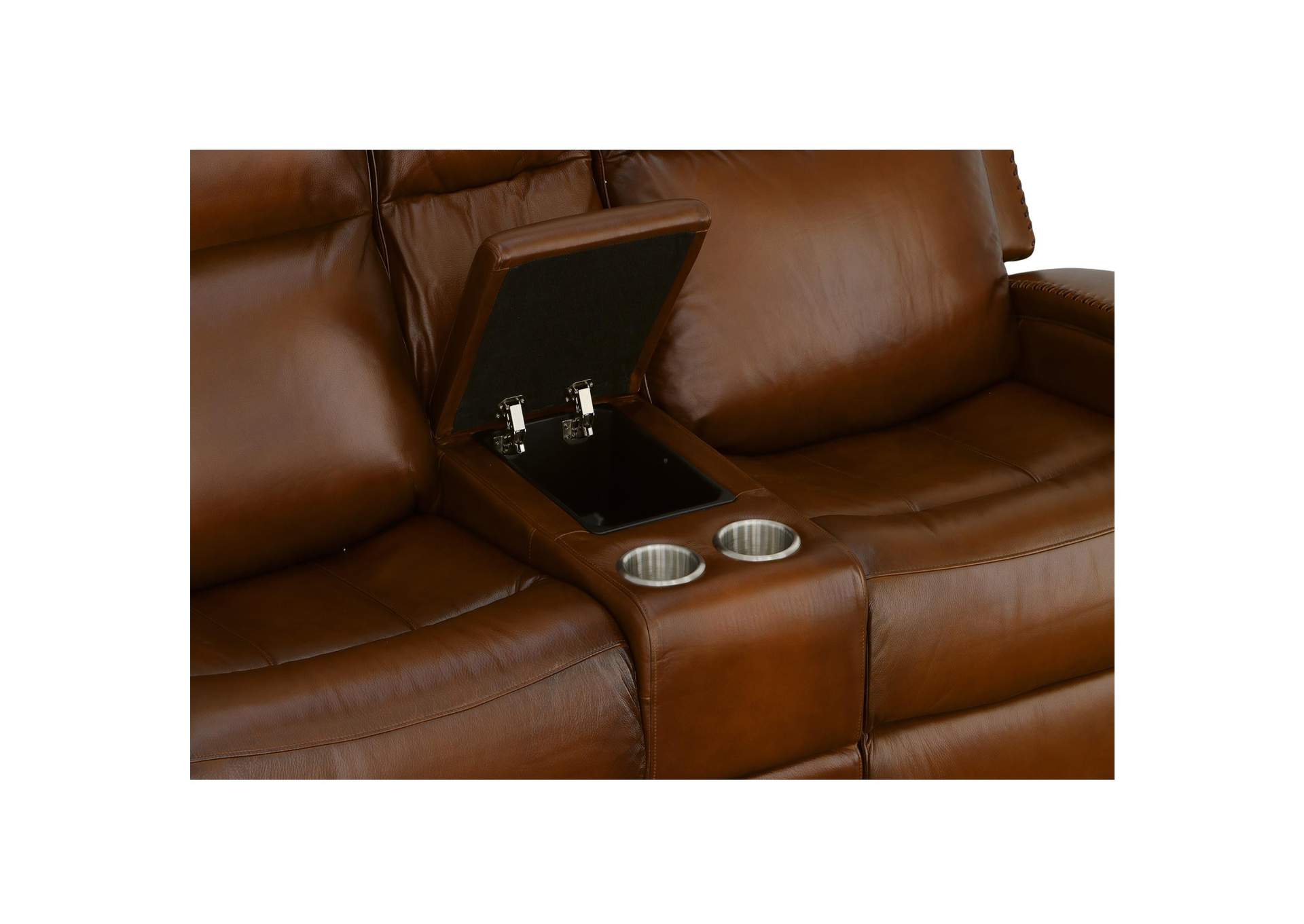 Mustang Power Loveseat with Console with Power Headrest image 8