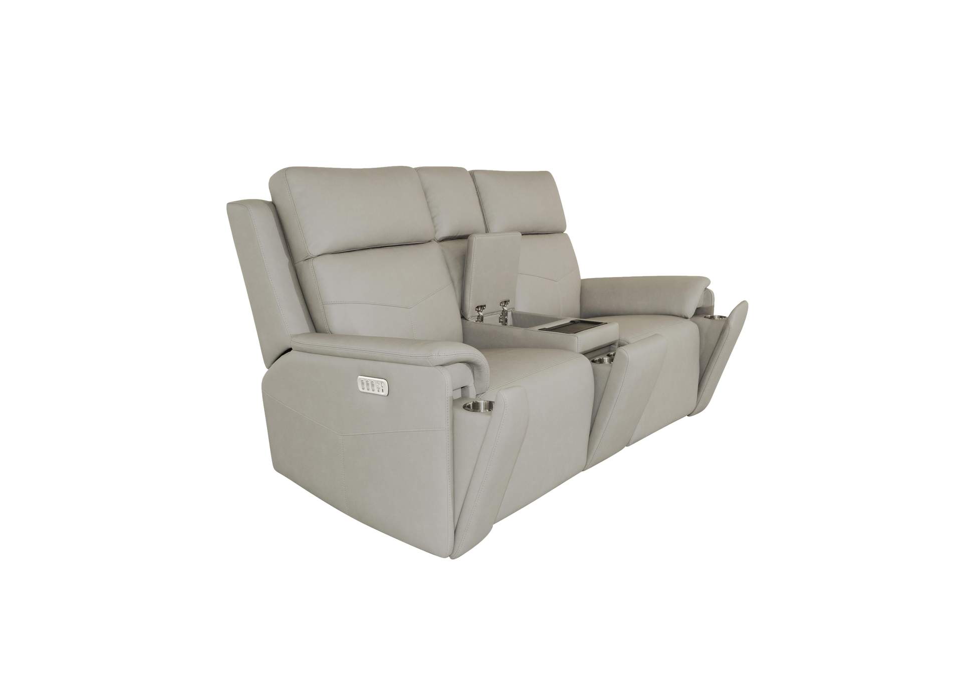 Vernon Power Reclining Loveseat with Console, Power Headrests, Lumbar, Heat & Massage image 4