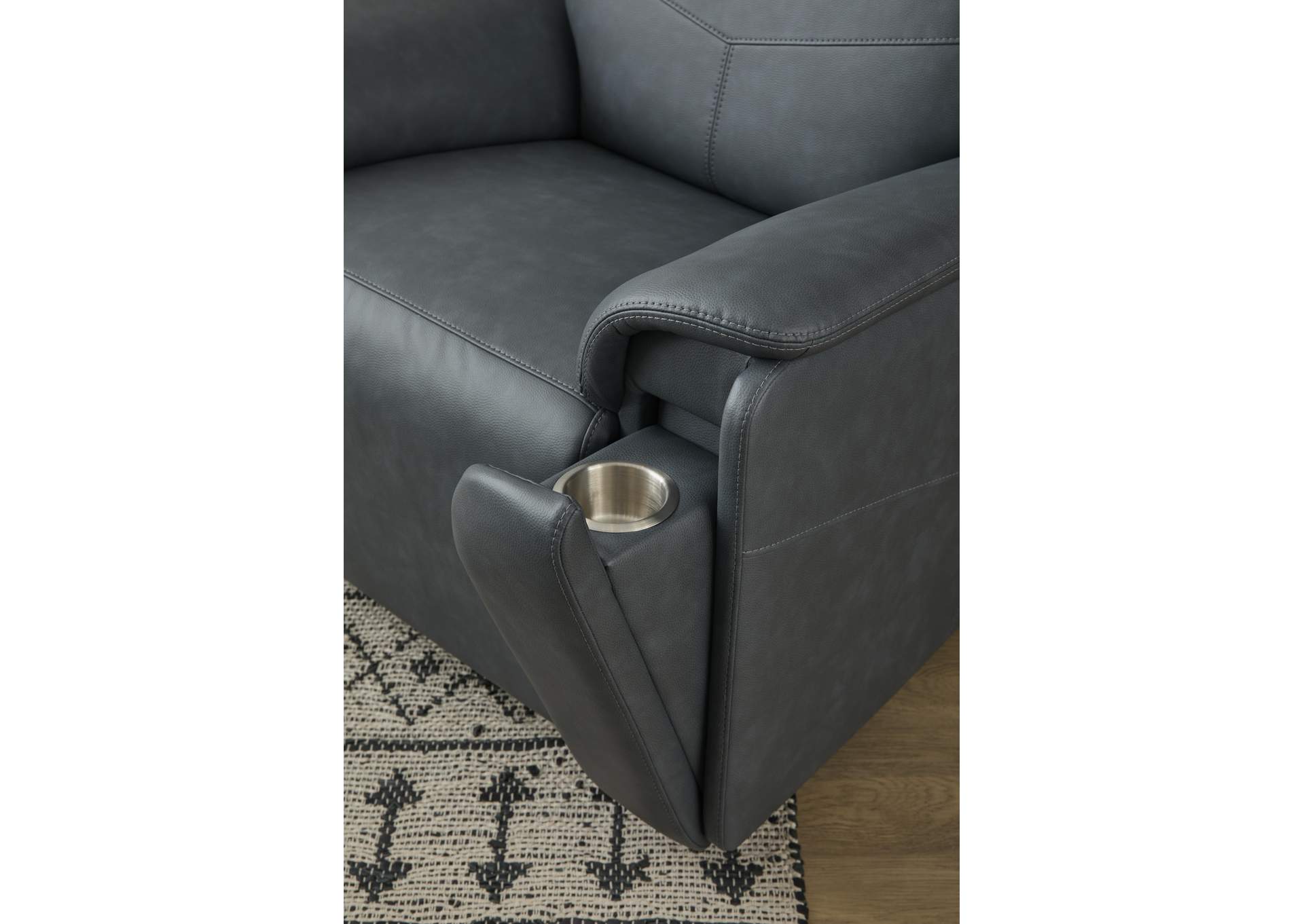 Vernon Power Swivel Gliding Recliner with Power Headrest, Lumbar, Heat & Massage image 12