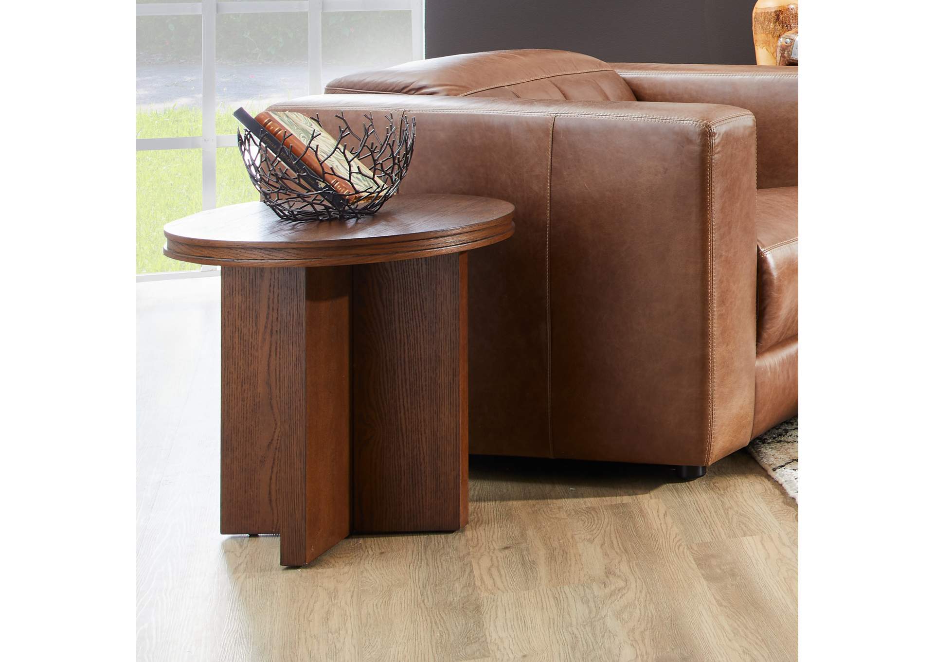 Waterfall Round End Table image 7