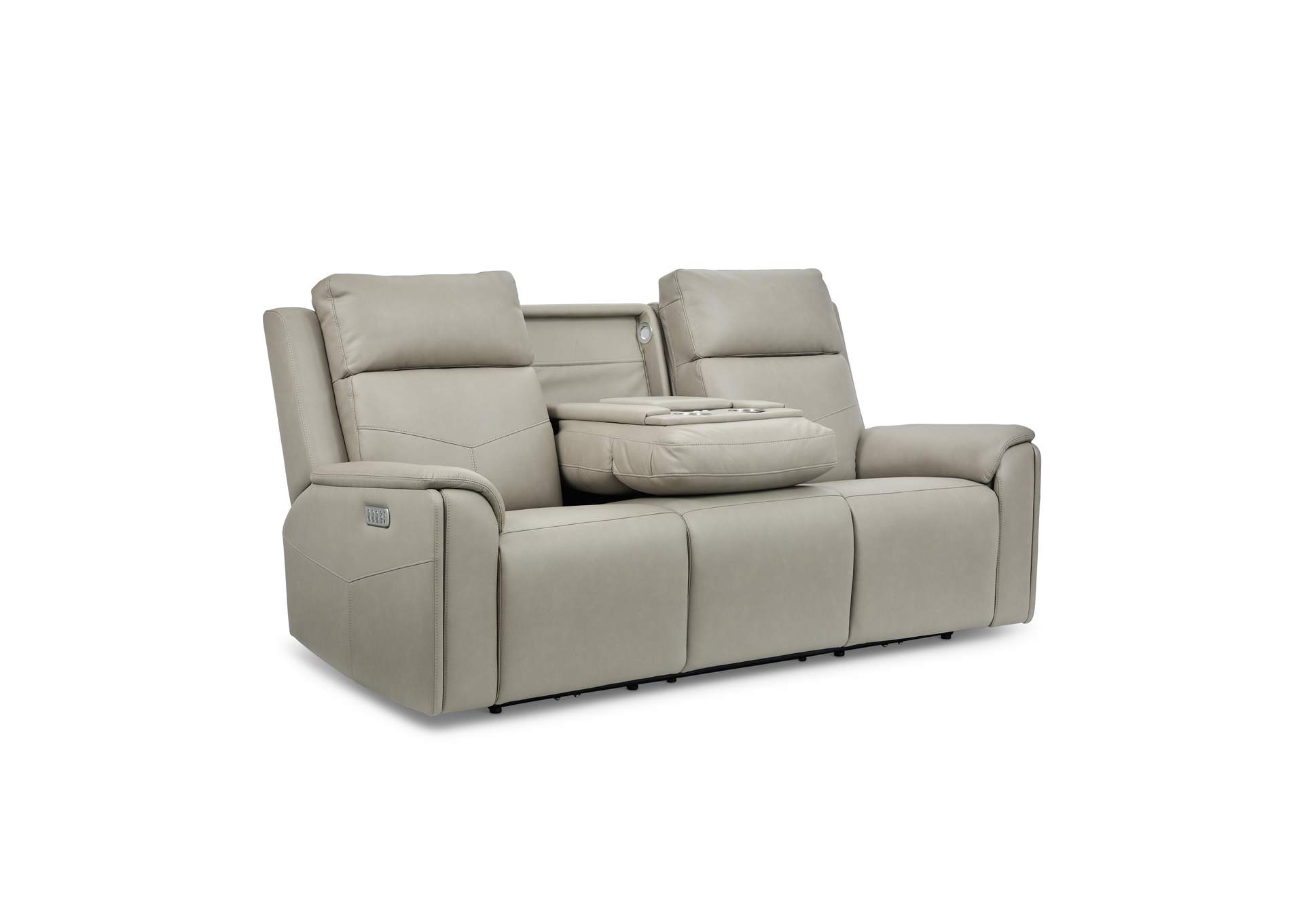 Vernon Power Reclining Sofa with Console, Power Headrest, Lumbar, Heat & Massage image 4