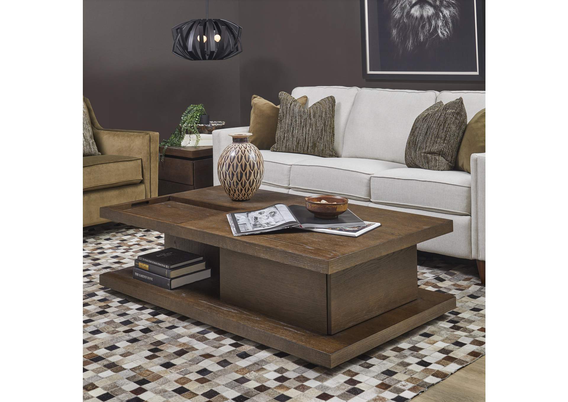 Athens Rectangular Coffee Table with Casters image 7