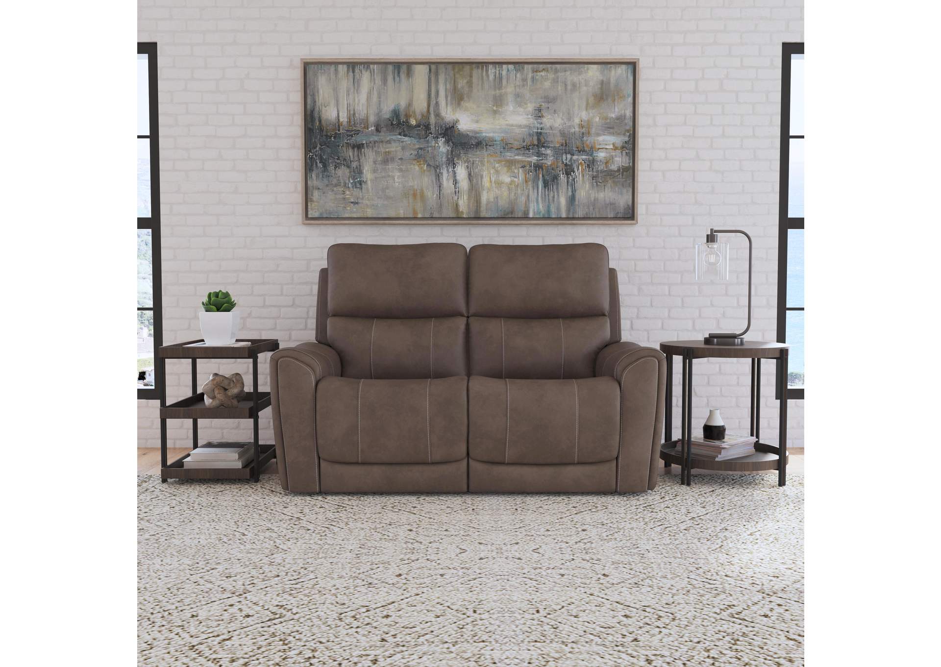 Carter Power Reclining Loveseat with Power Headrests & Lumbar image 5