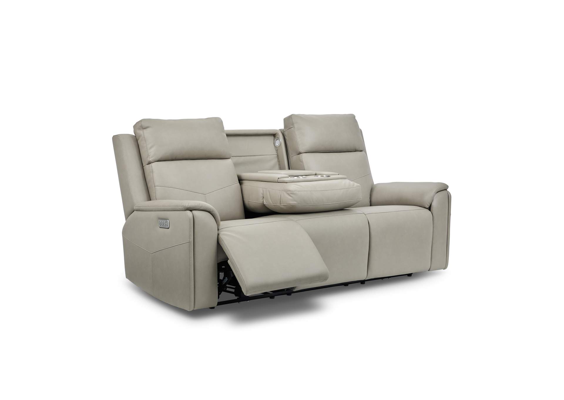 Vernon Power Reclining Sofa with Console, Power Headrest, Lumbar, Heat & Massage image 3