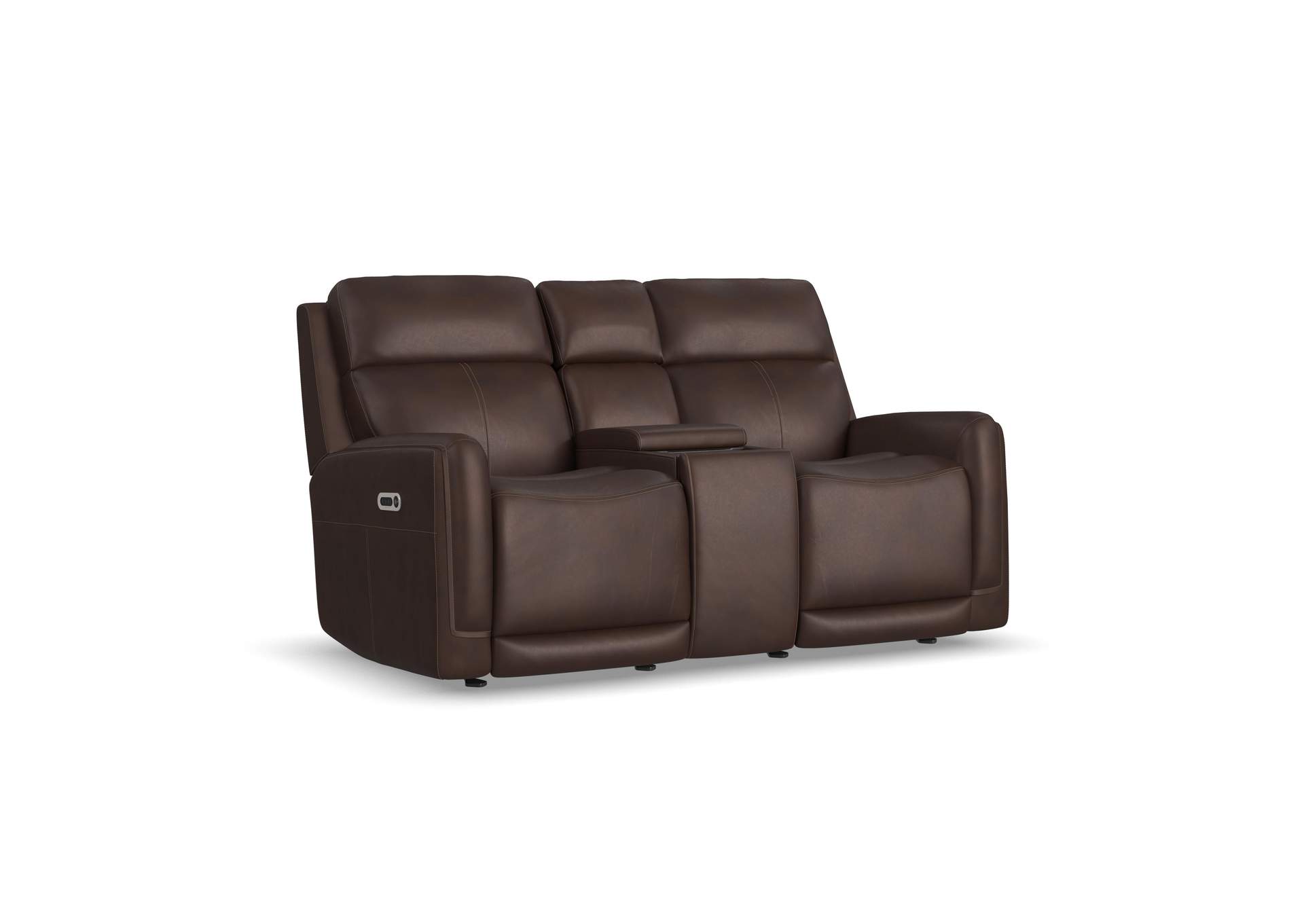 Alister Power Gliding Loveseat with Console, Power Headrests & Lumbar image 1