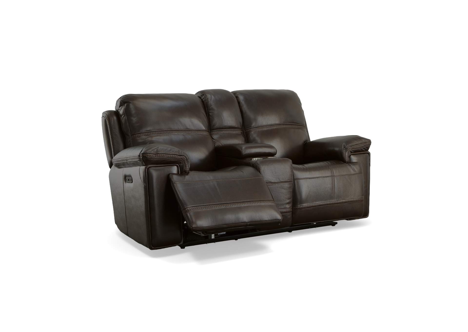 Fenwick Power Reclining Loveseat with Console & Power Headrests image 3