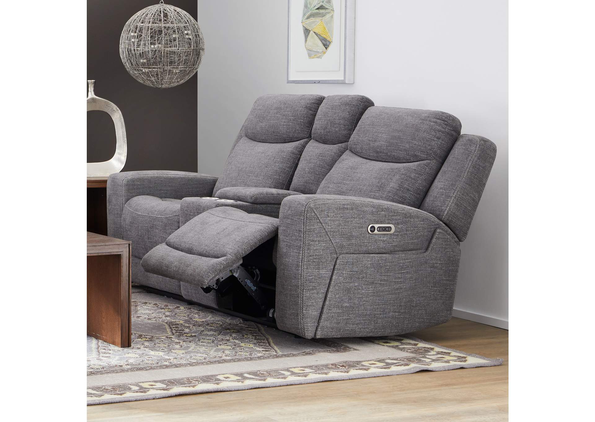 Ridge Power Reclining Loveseat with Console and Power Headrests image 6