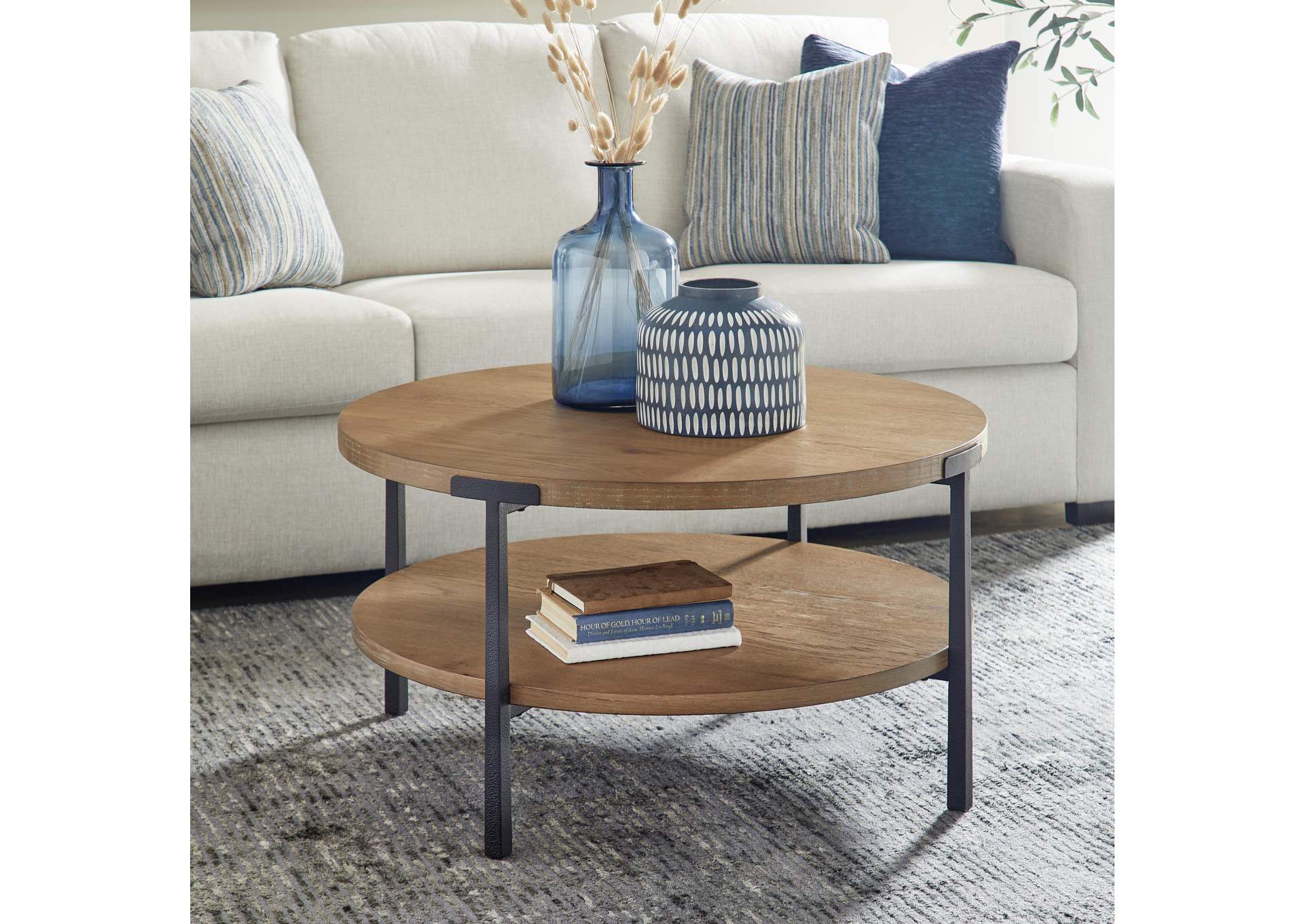 Millwork Round Coffee Table image 5