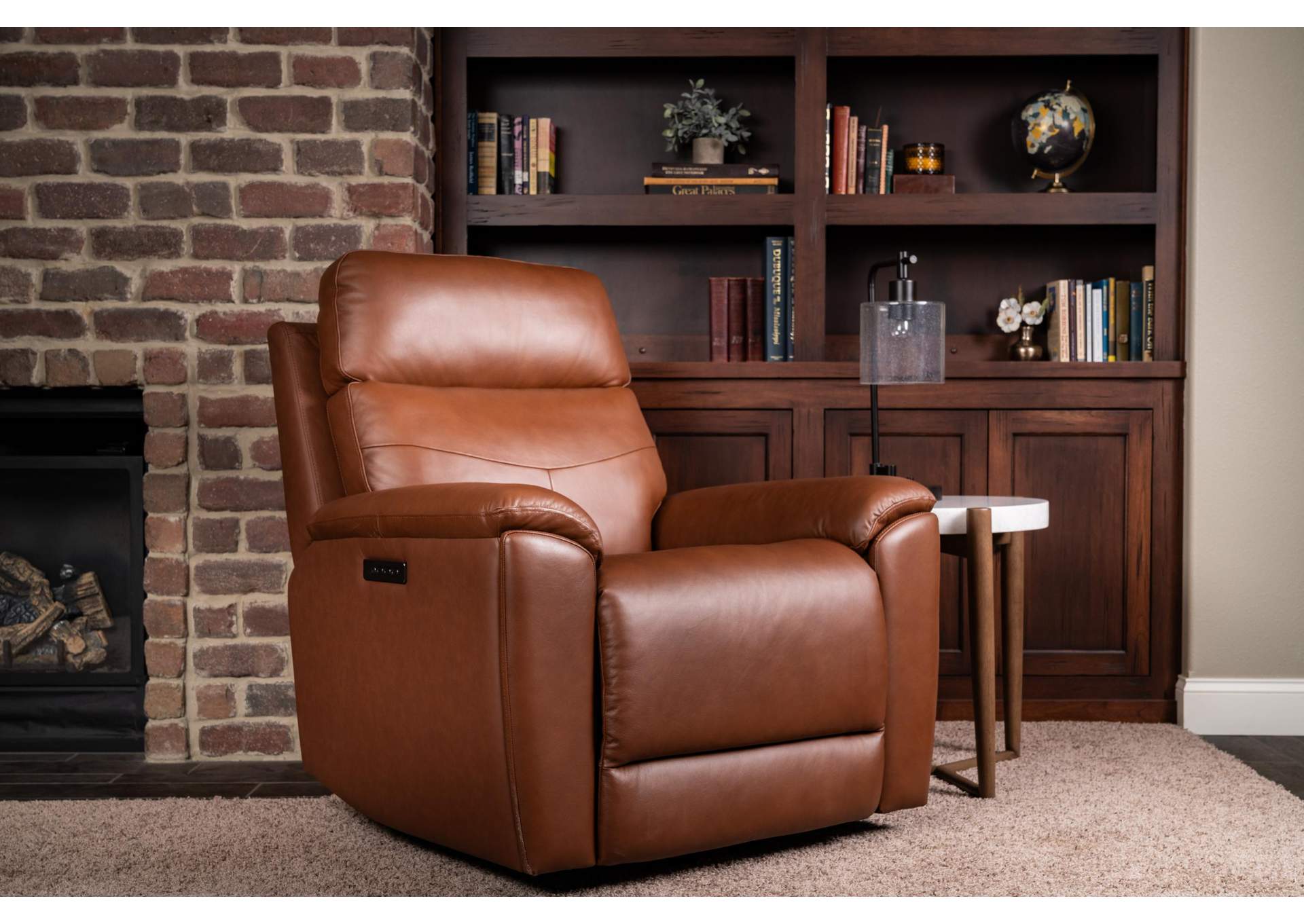 Refined Perfect Match Power Swivel Gliding Recliner with Power Headrest & Lumbar image 11