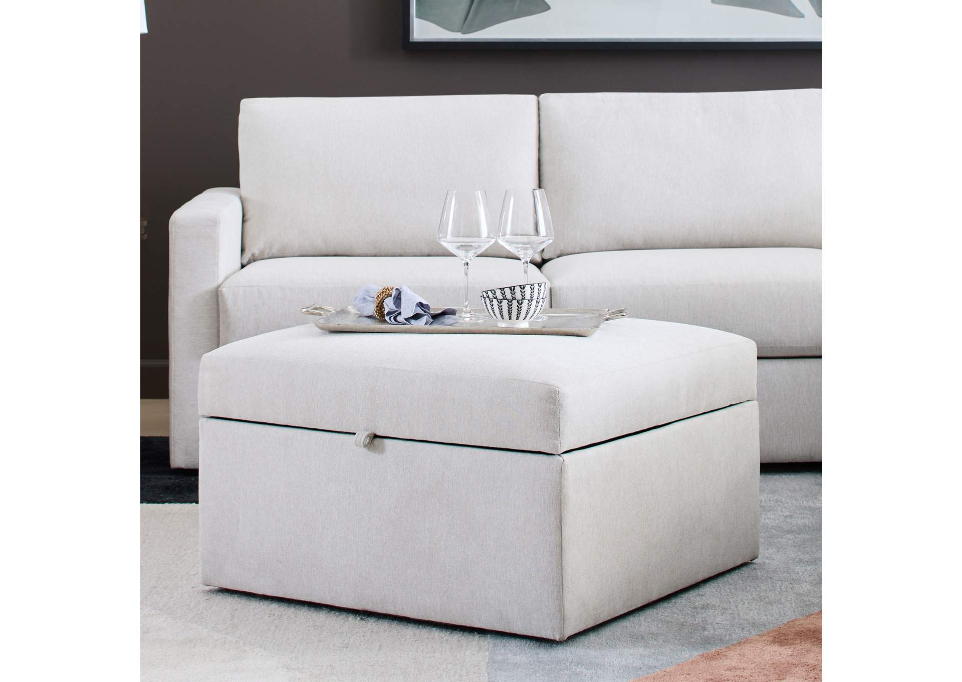 Flex Square Storage Ottoman image 1