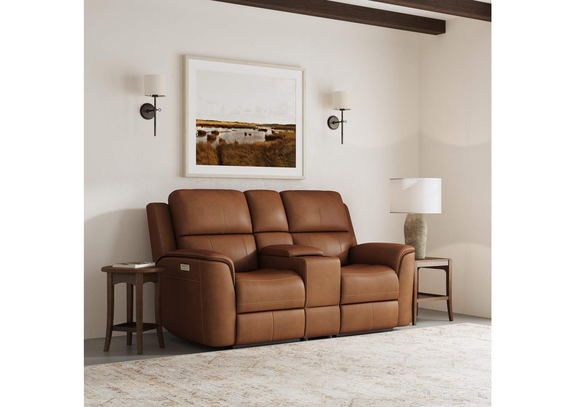 Henry Power Reclining Loveseat with Console & Power Headrests & Lumbar image 9