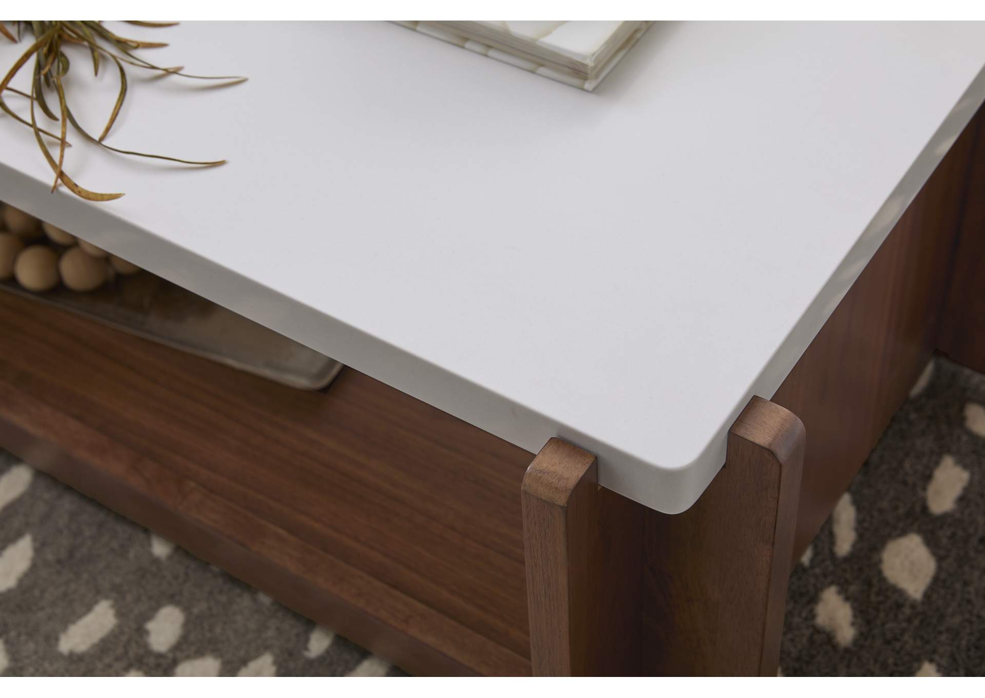 Lincoln Rectangular Coffee Table with Casters image 8