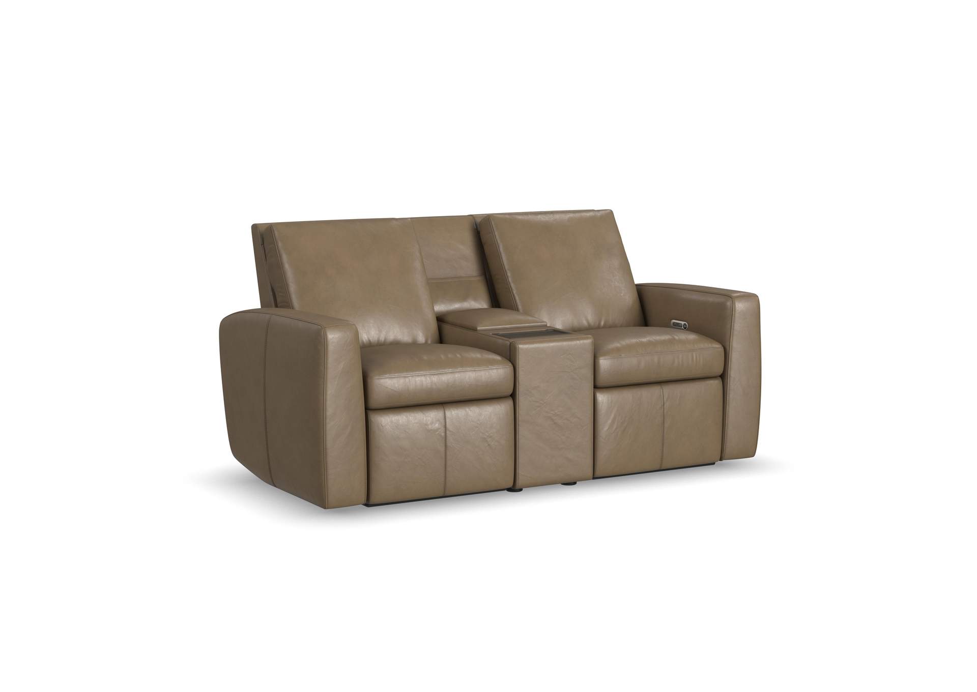Aria Power Reclining Loveseat with Console image 1