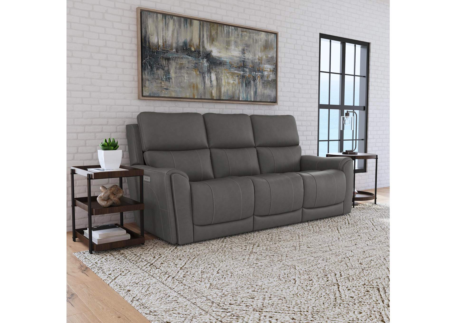 Carter Power Reclining Sofa with Console & Power Headrests & Lumbar image 5