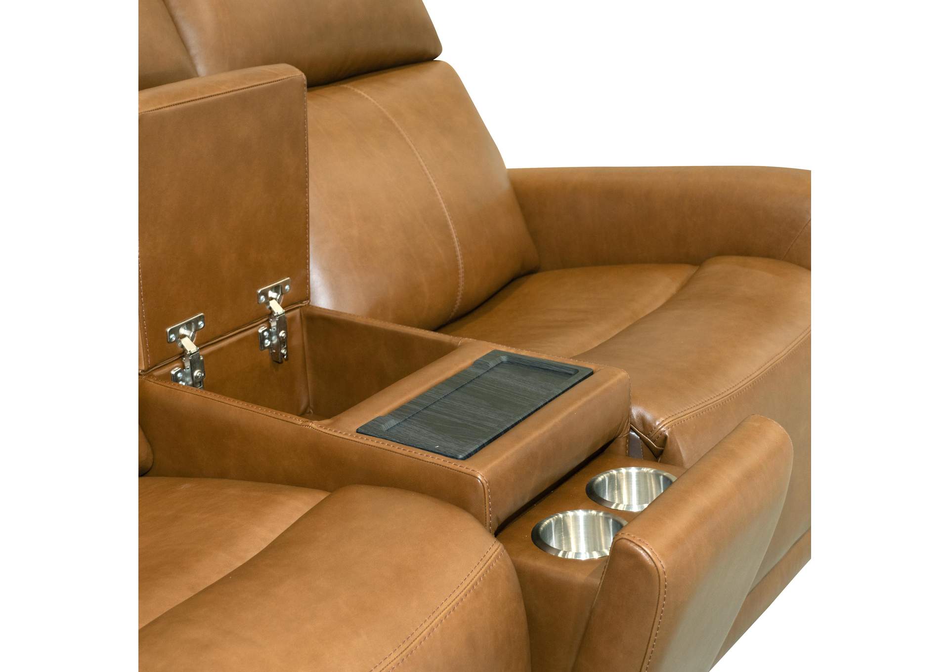 Alister Power Gliding Loveseat with Console, Power Headrests & Lumbar image 9