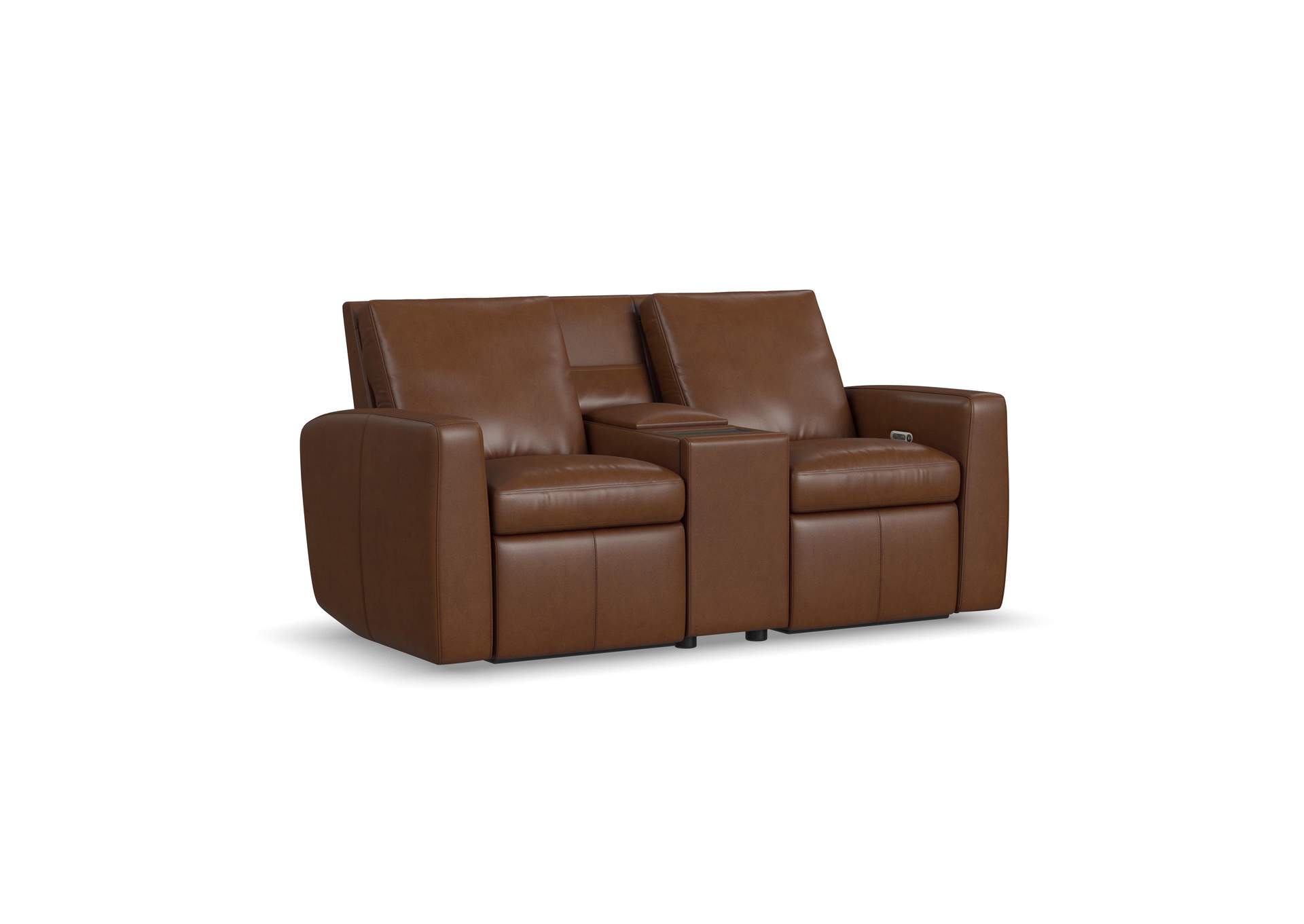 Aria Power Reclining Loveseat with Console image 1