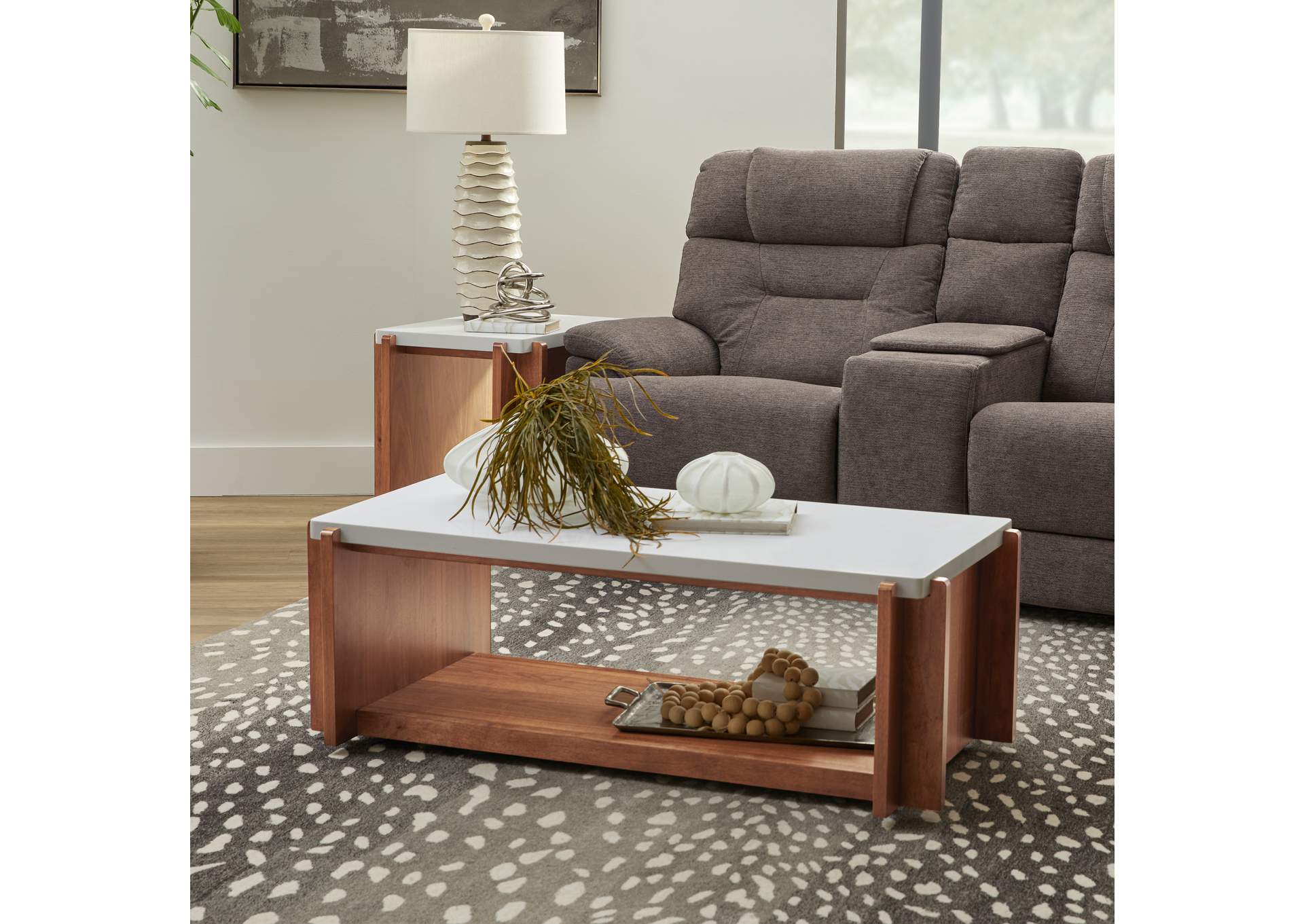 Lincoln Rectangular Coffee Table with Casters image 7