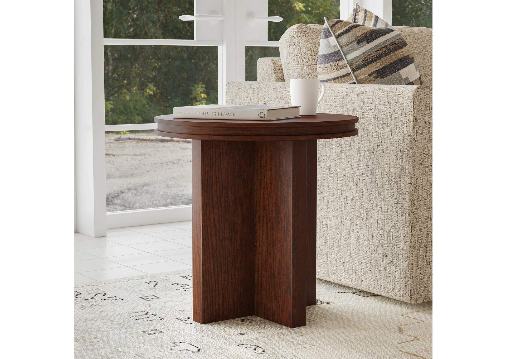 Waterfall Round End Table image 9