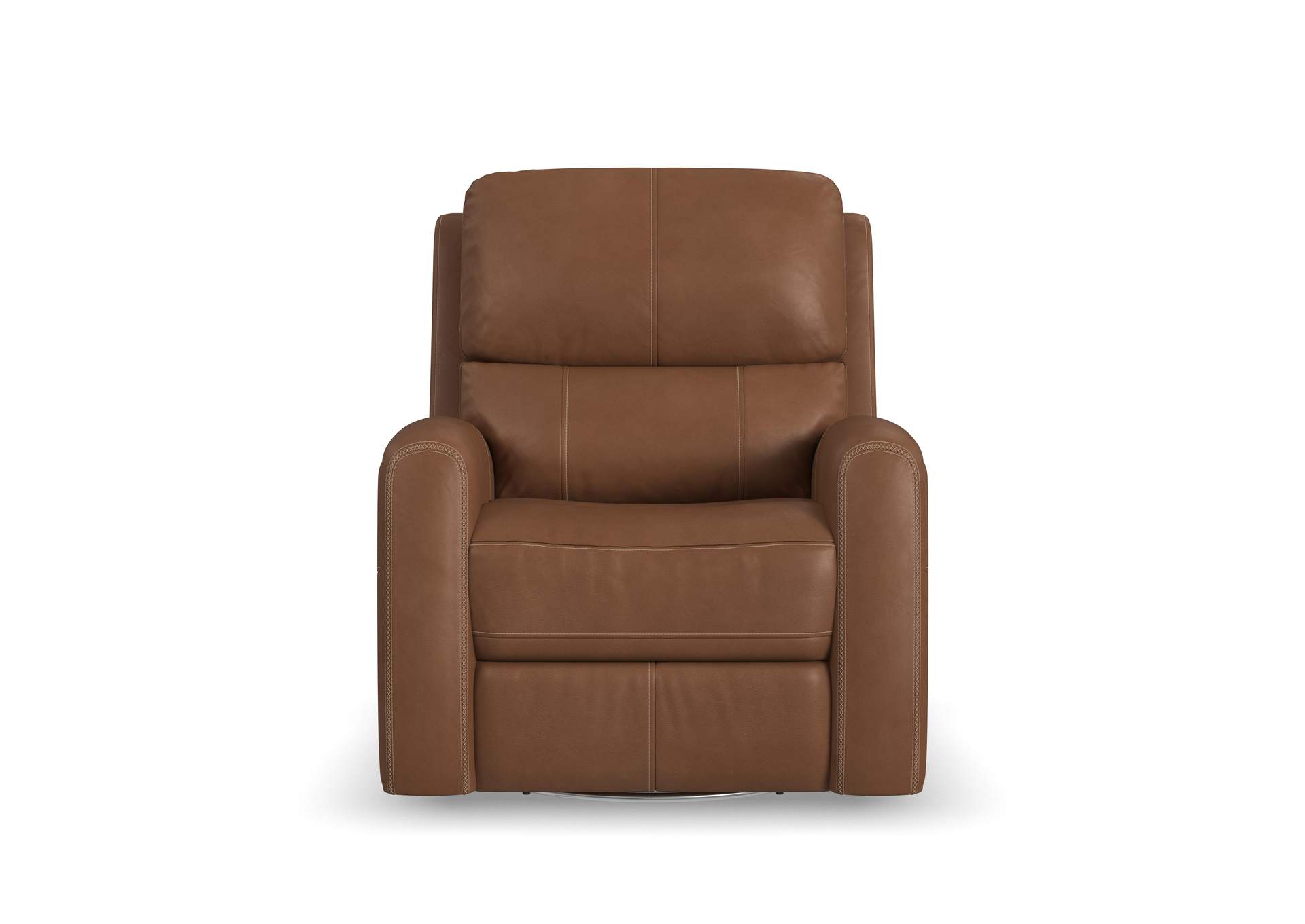 Linden Power Swivel Gliding Recliner with Power Headrest, Lumbar, Heat & Massage image 3