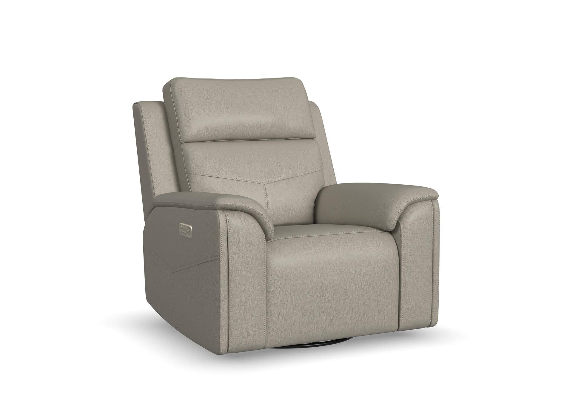 Vernon Power Swivel Gliding Recliner with Power Headrest, Lumbar, Heat & Massage image 1