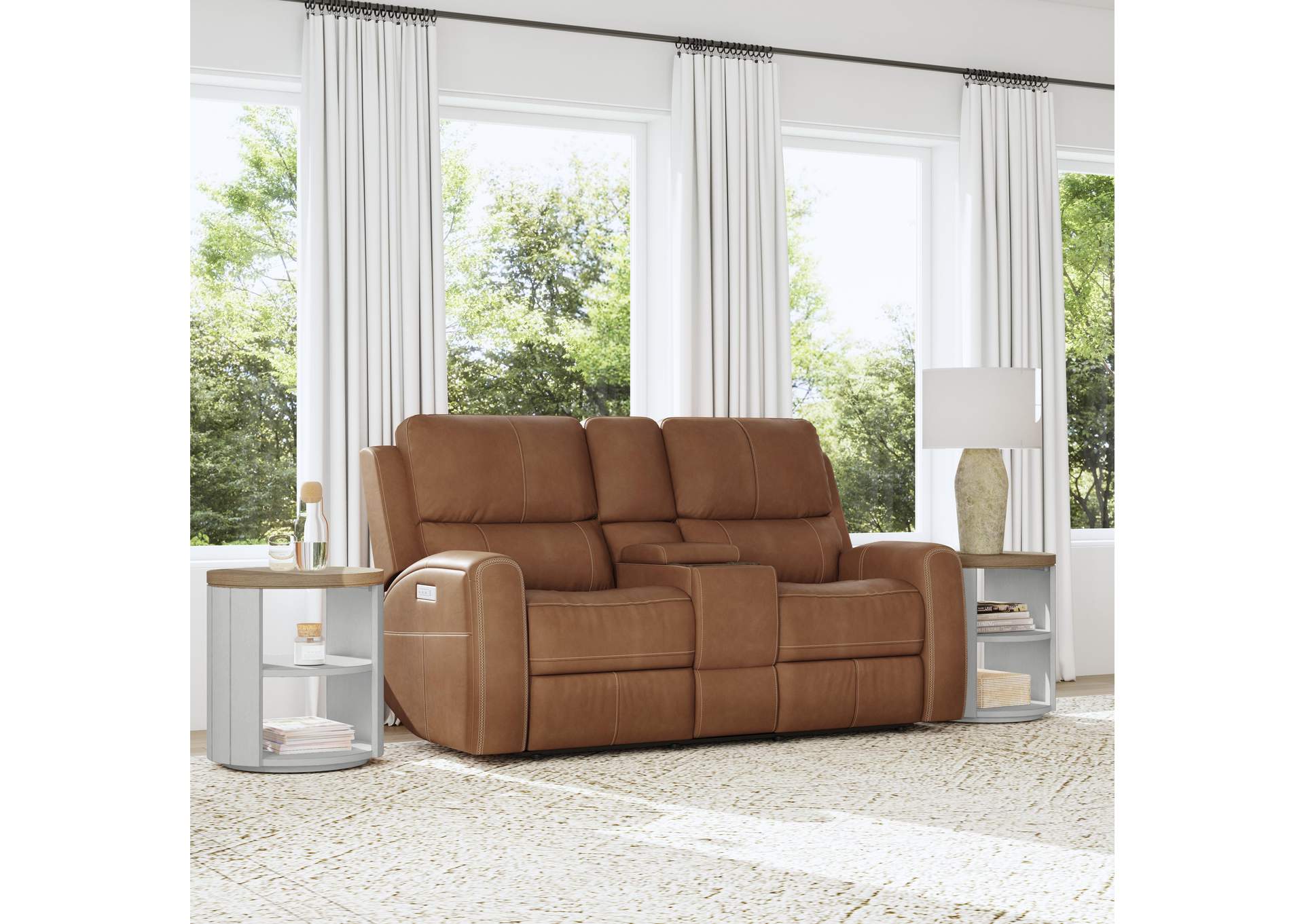 Linden Power Reclining Loveseat with Console & Power Headrests & Lumbar image 7