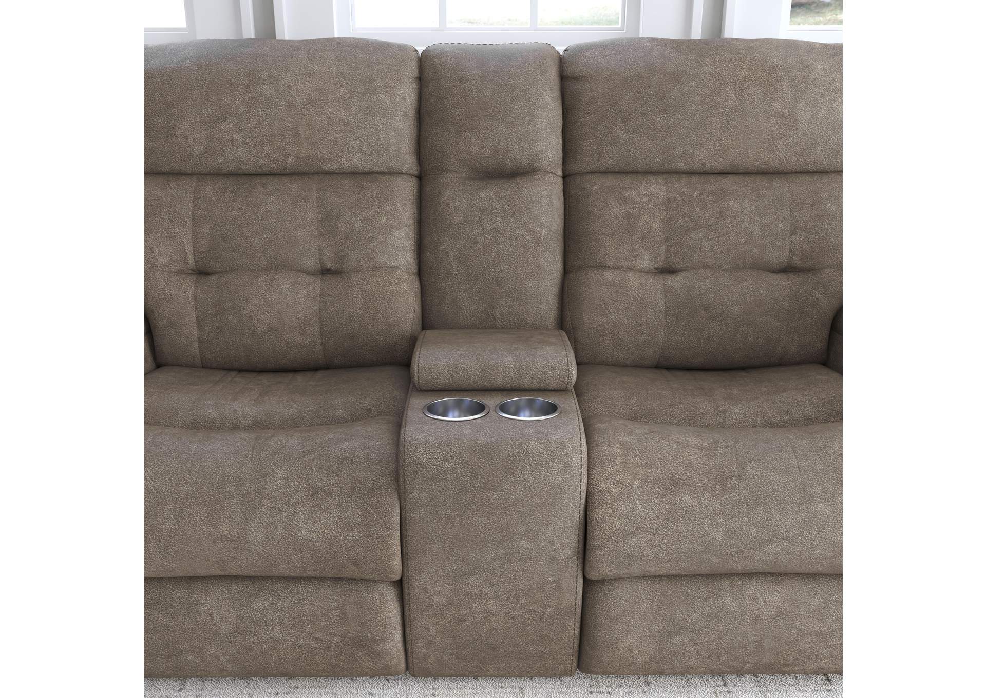Strait Power Reclining Loveseat with Console & Power Headrests image 13