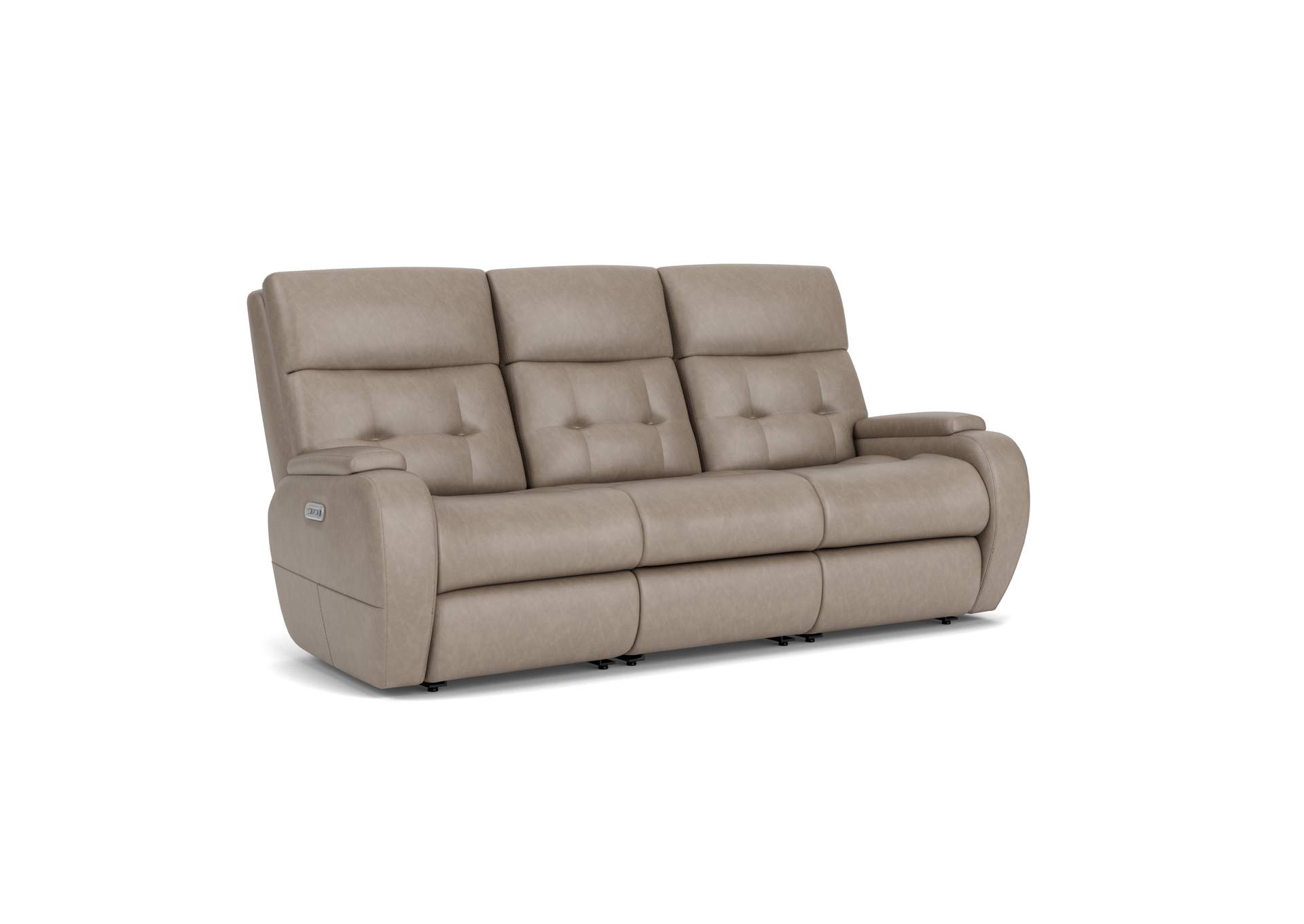 Strait Power Reclining Sofa with Power Headrests image 3