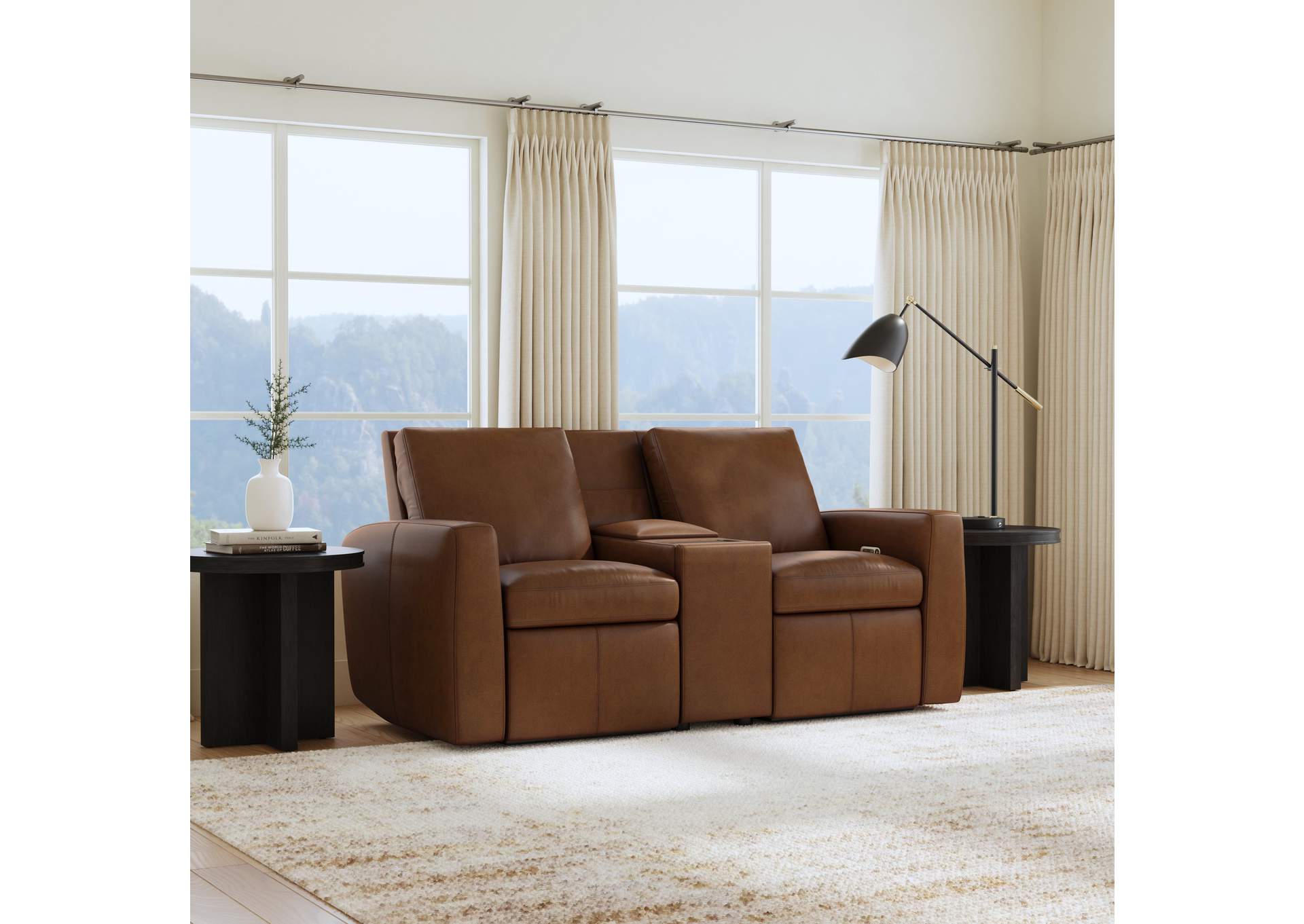 Aria Power Reclining Loveseat with Console image 5