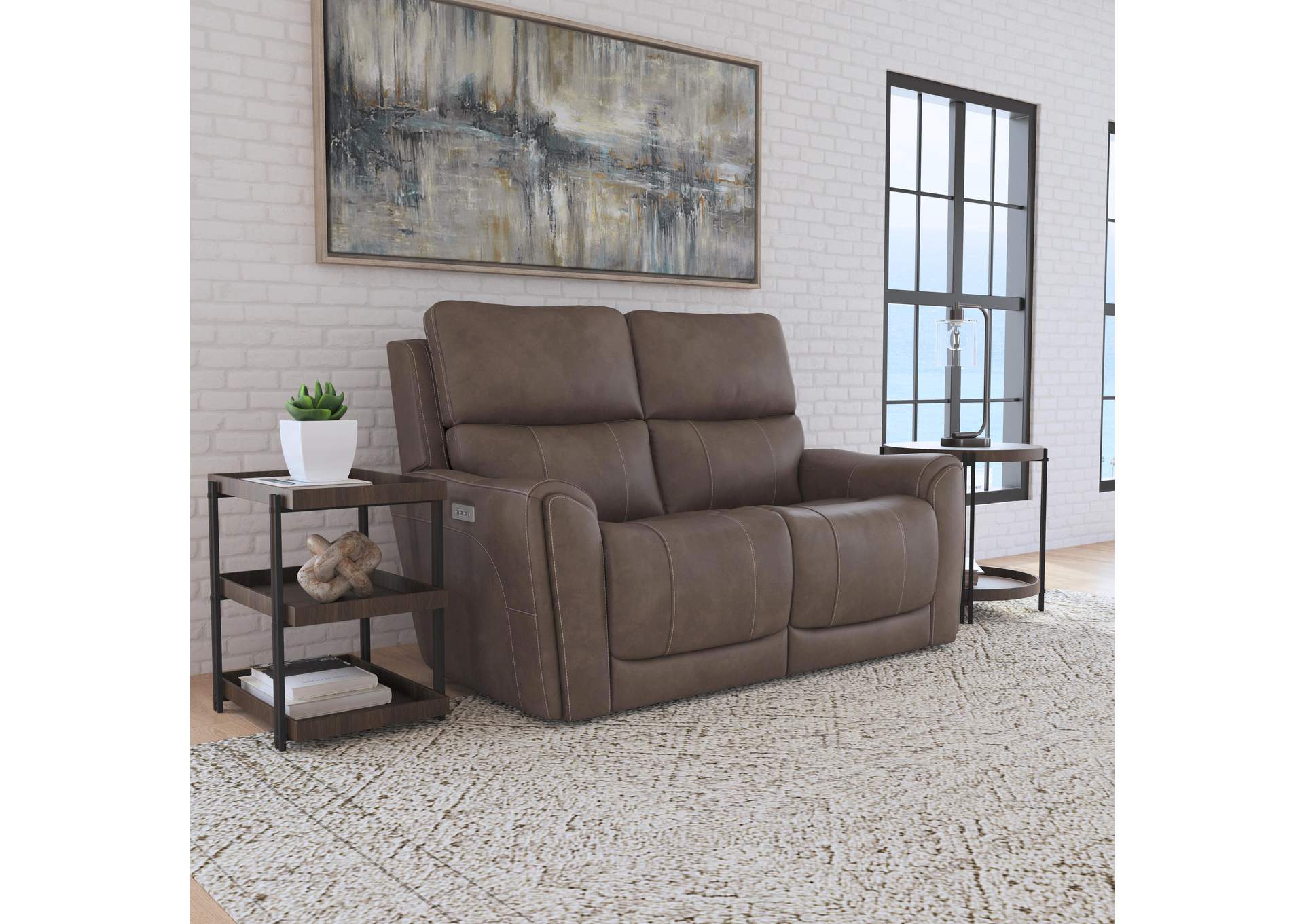 Carter Power Reclining Loveseat with Power Headrests & Lumbar image 6