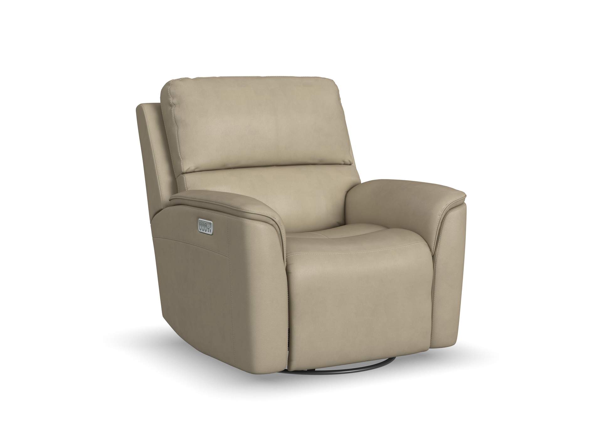 Henry Power Swivel Gliding Recliner with Power Headrest, Lumbar, Heat & Massage image 1