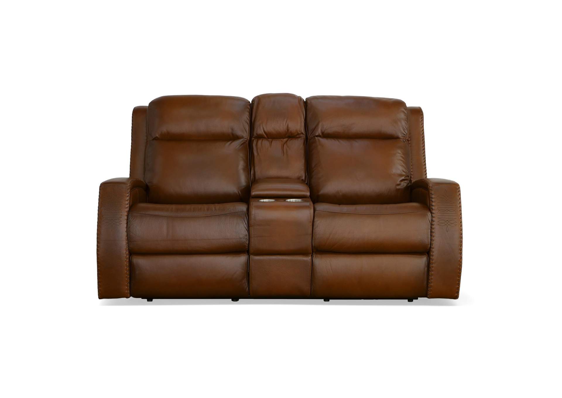 Mustang Power Loveseat with Console with Power Headrest image 5