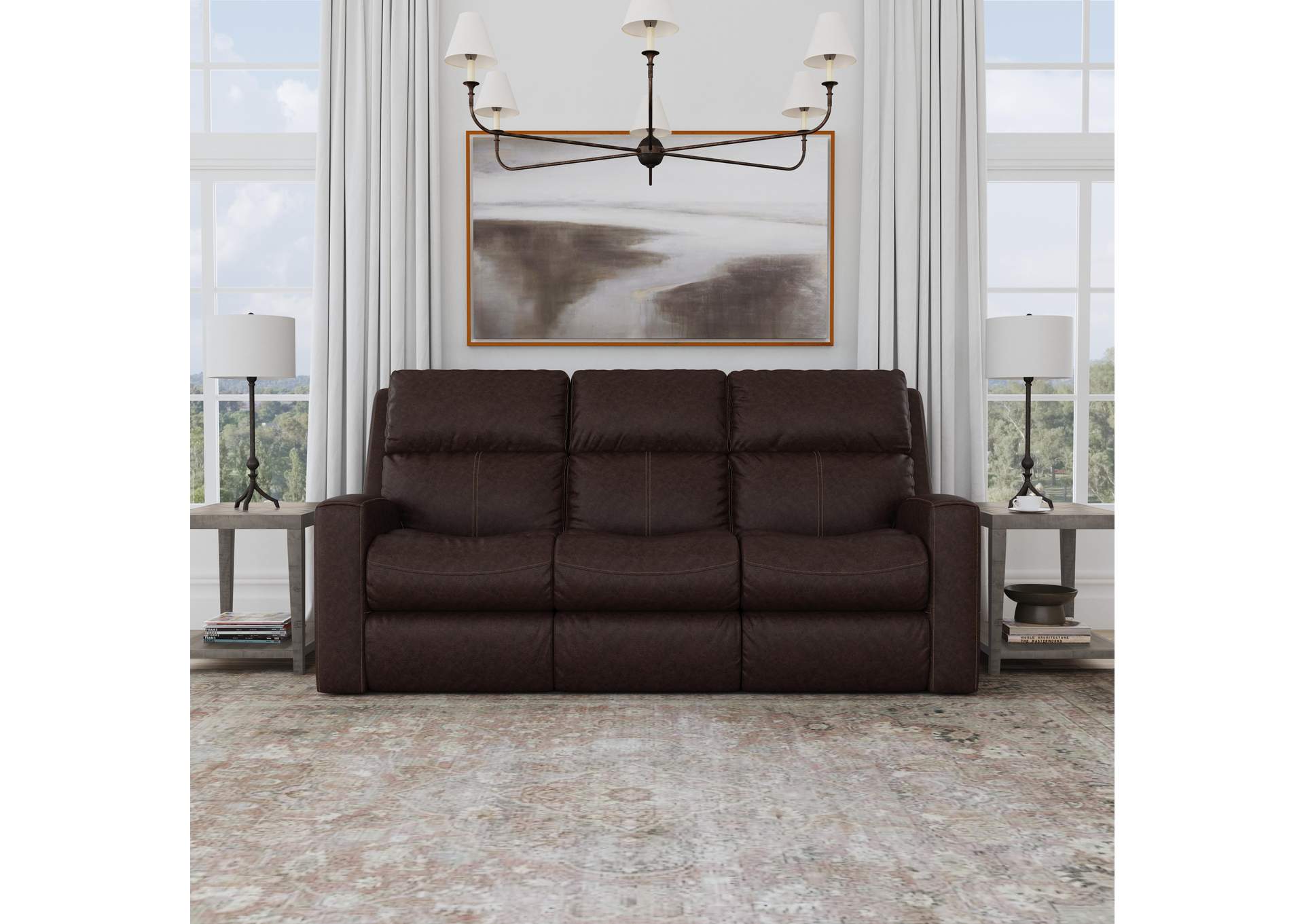 Score Power Reclining Sofa with Power Headrests & Lumbar image 12