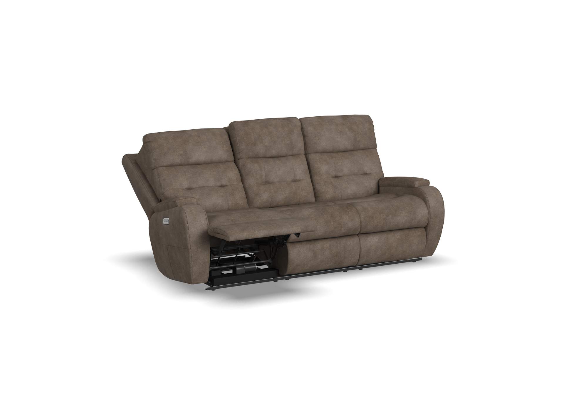 Strait Power Reclining Sofa with Power Headrests image 5