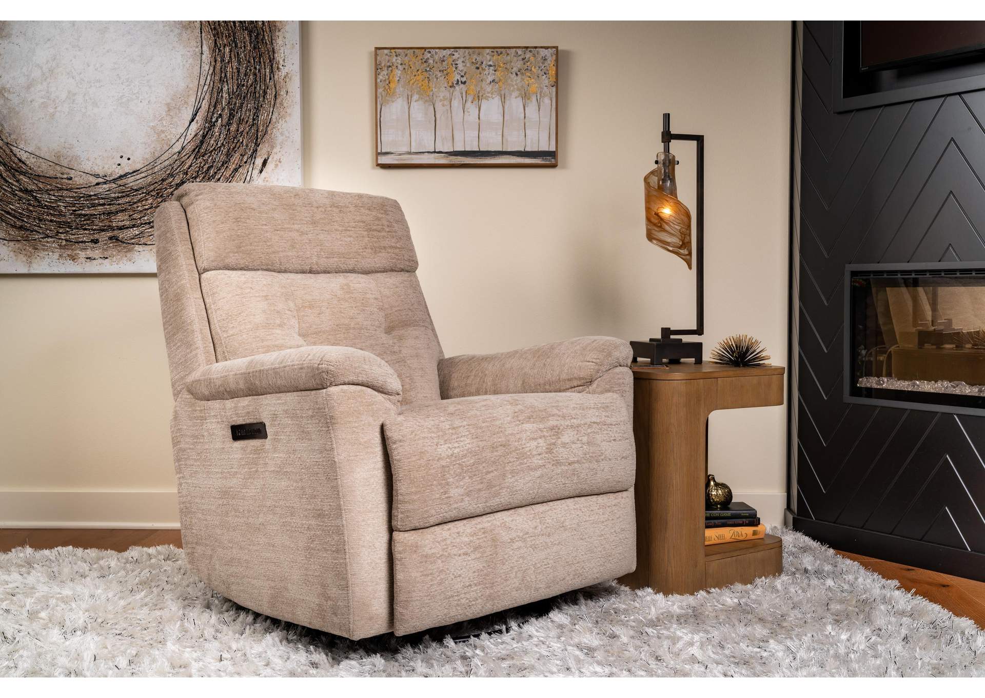 Sophisticated Perfect Match Power Swivel Gliding Recliner with Power Headrest & Lumbar image 9