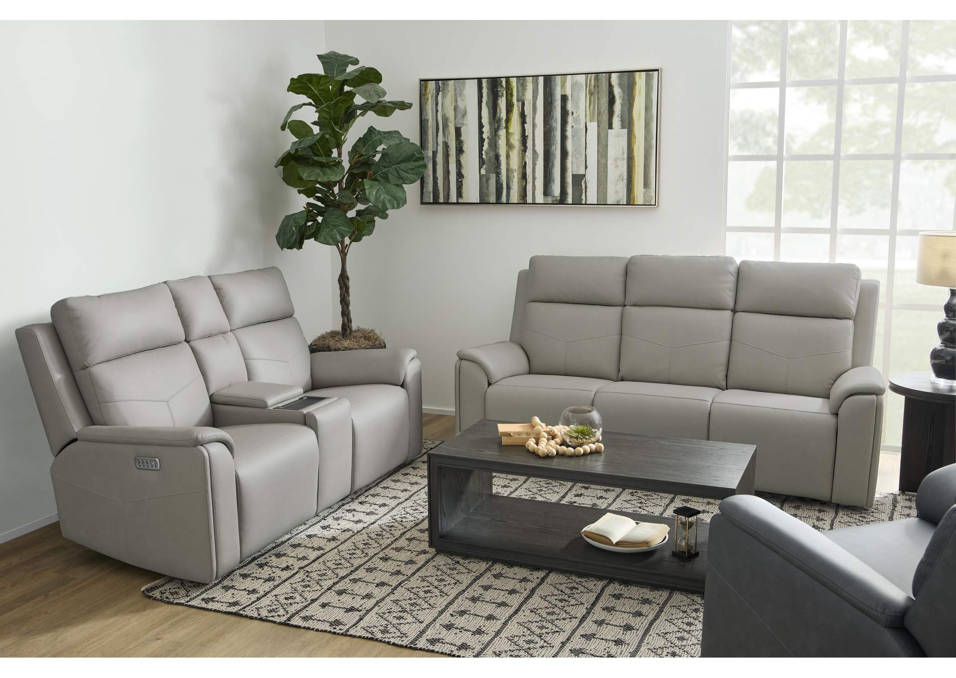 Vernon Power Reclining Loveseat with Console, Power Headrests, Lumbar, Heat & Massage image 11