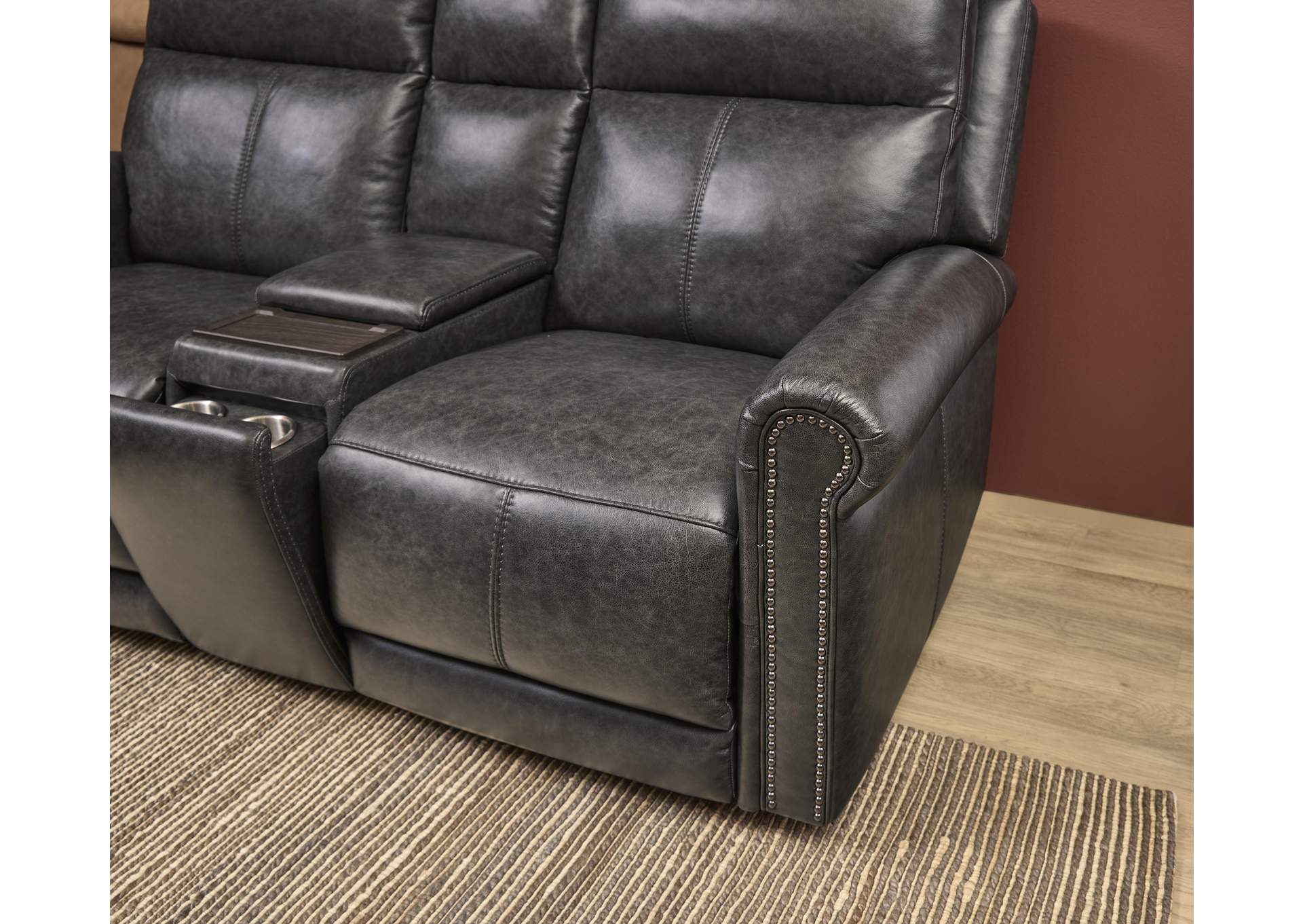 Alexander Power Reclining Loveseat with Console, Power Headrest & Lumbar image 7