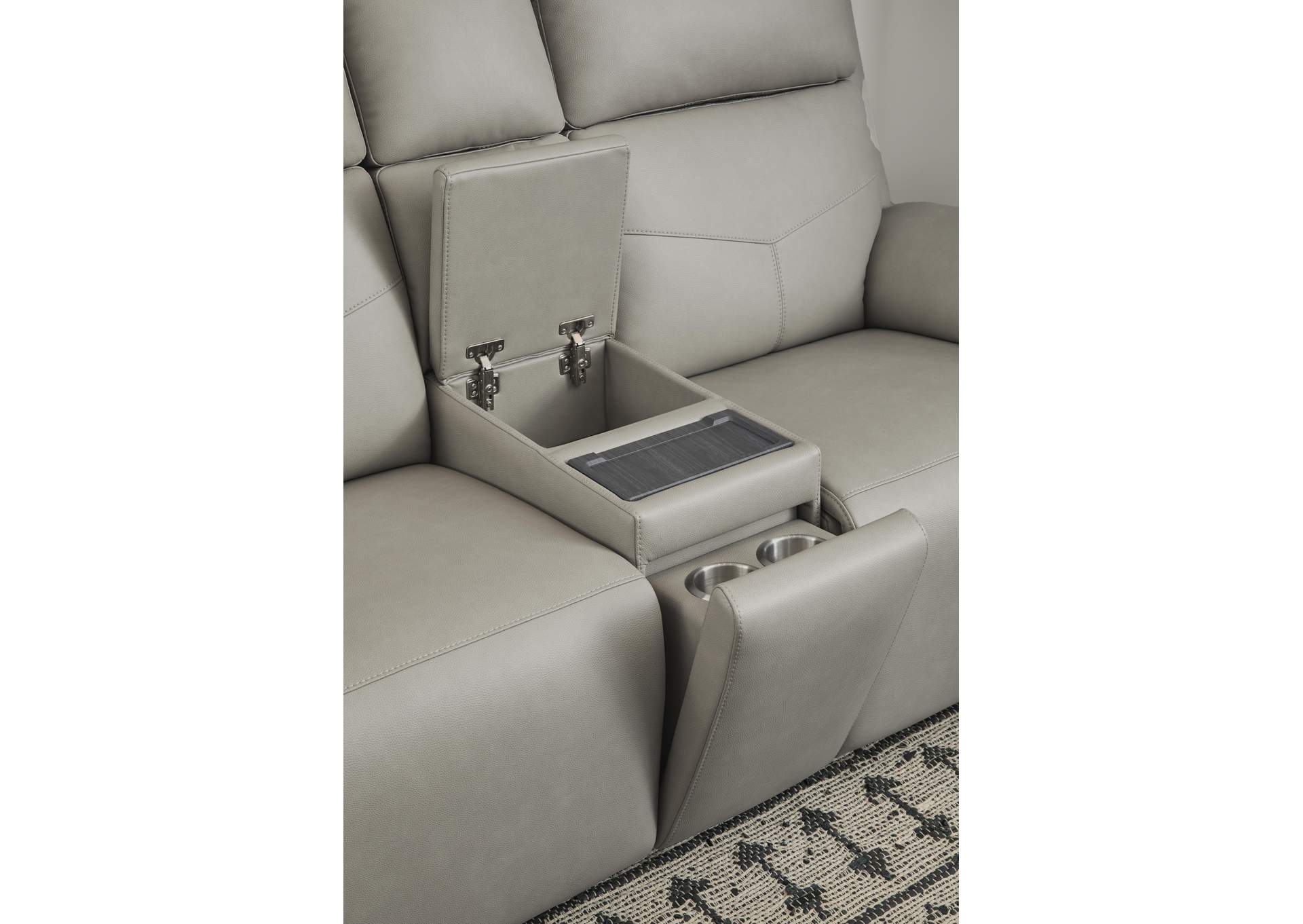 Vernon Power Reclining Loveseat with Console, Power Headrests, Lumbar, Heat & Massage image 13
