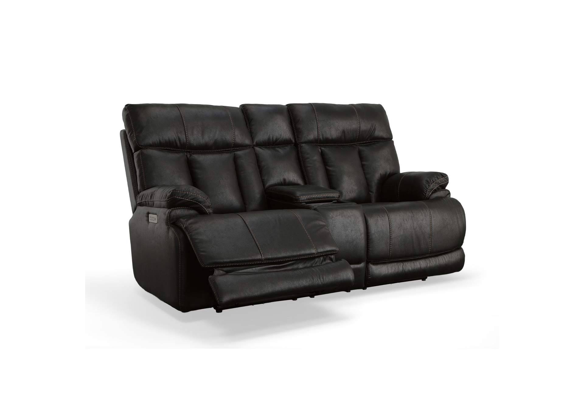 Clive Power Reclining Loveseat with Console, Power Headrests & Lumbar image 3