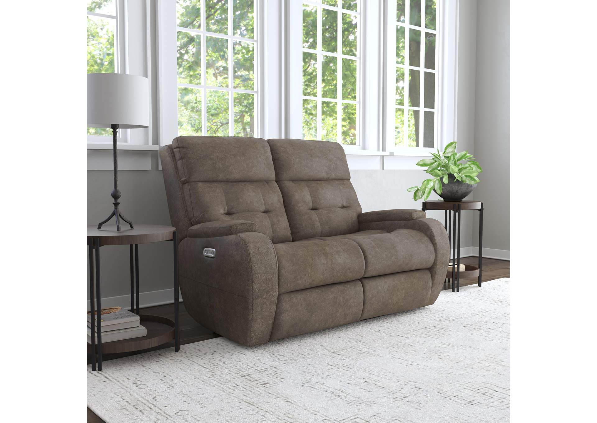 Strait Power Reclining Loveseat with Power Headrests image 11