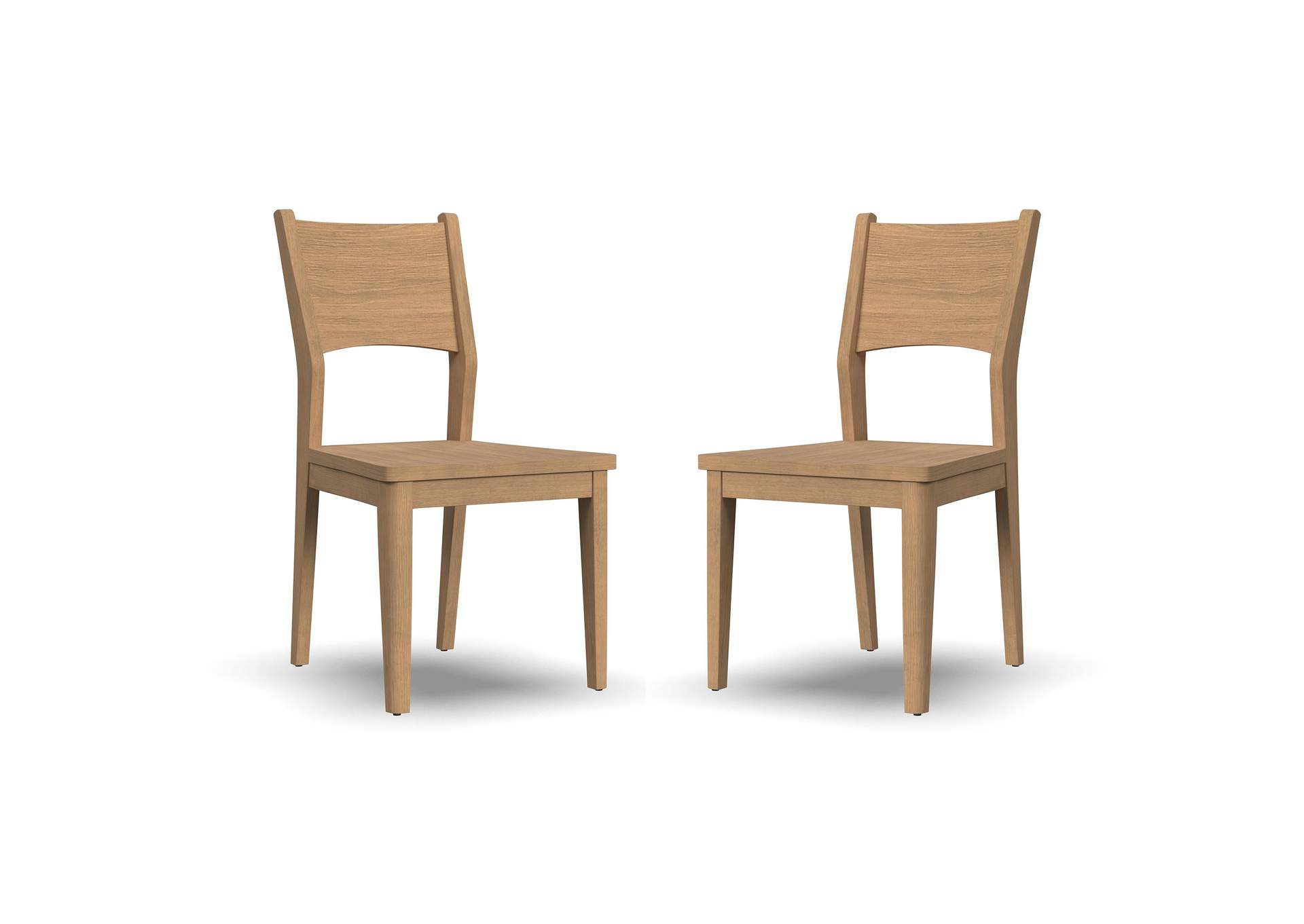 Normandy Pair of Wood Dining Chairs image 1