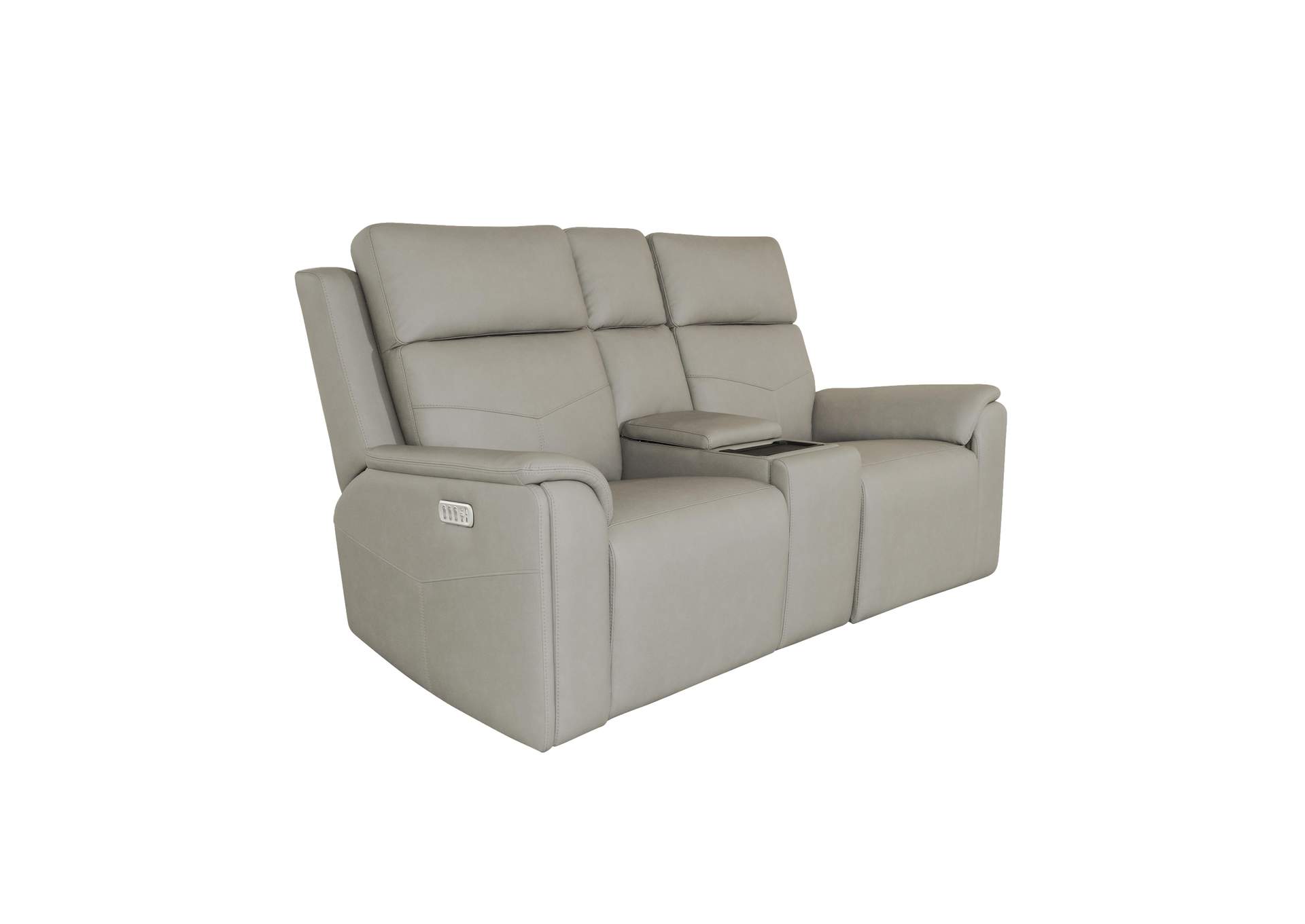 Vernon Power Reclining Loveseat with Console, Power Headrests, Lumbar, Heat & Massage image 1