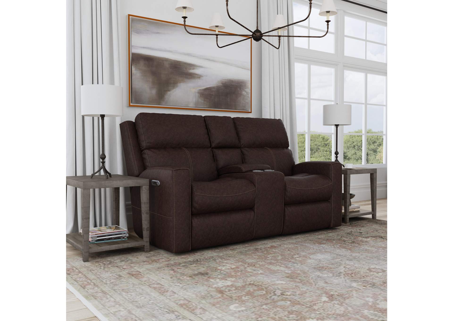 Score Power Reclining Loveseat with Console & Power Headrests & Lumbar image 11