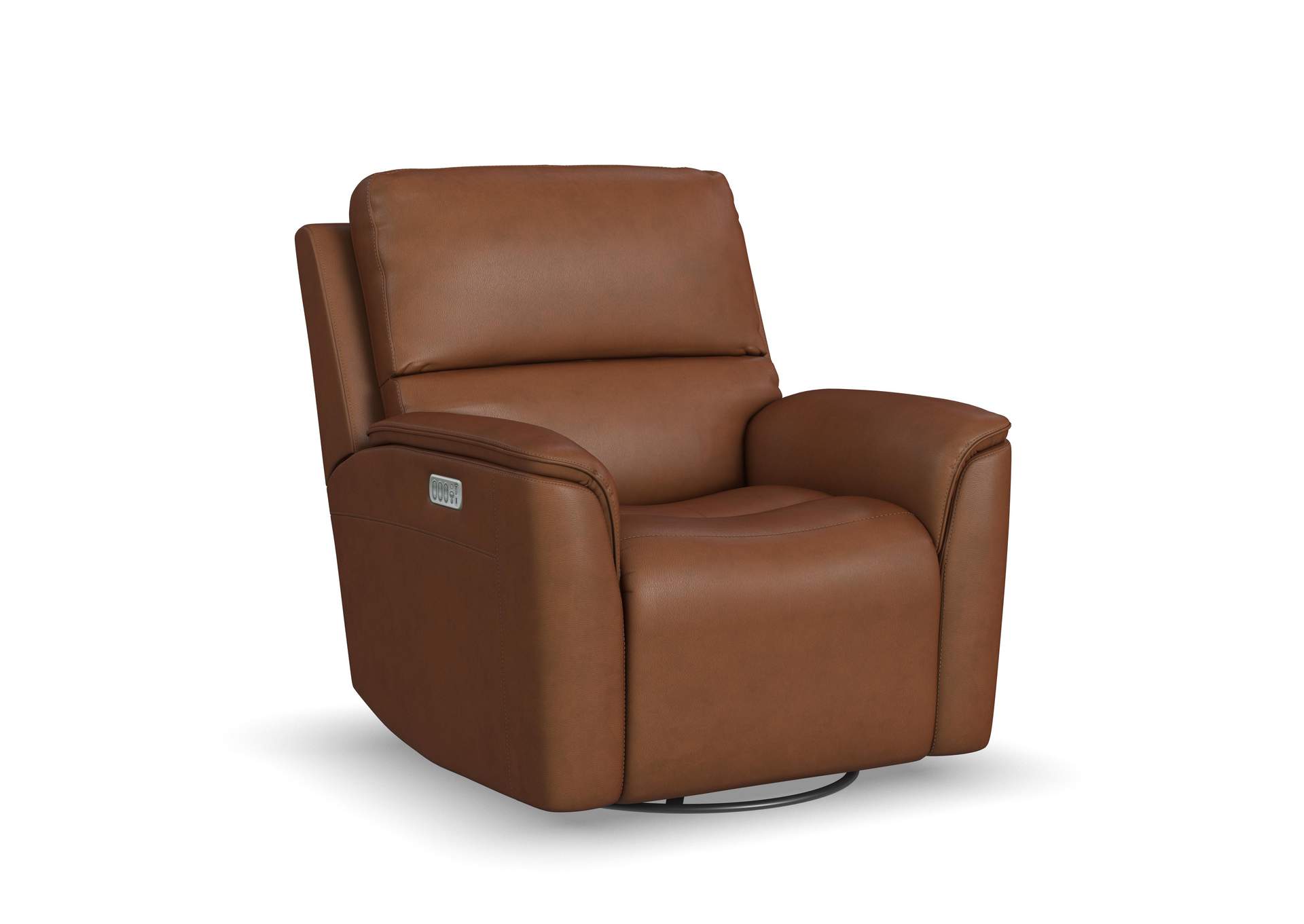 Henry Power Swivel Gliding Recliner with Power Headrest, Lumbar, Heat & Massage image 1