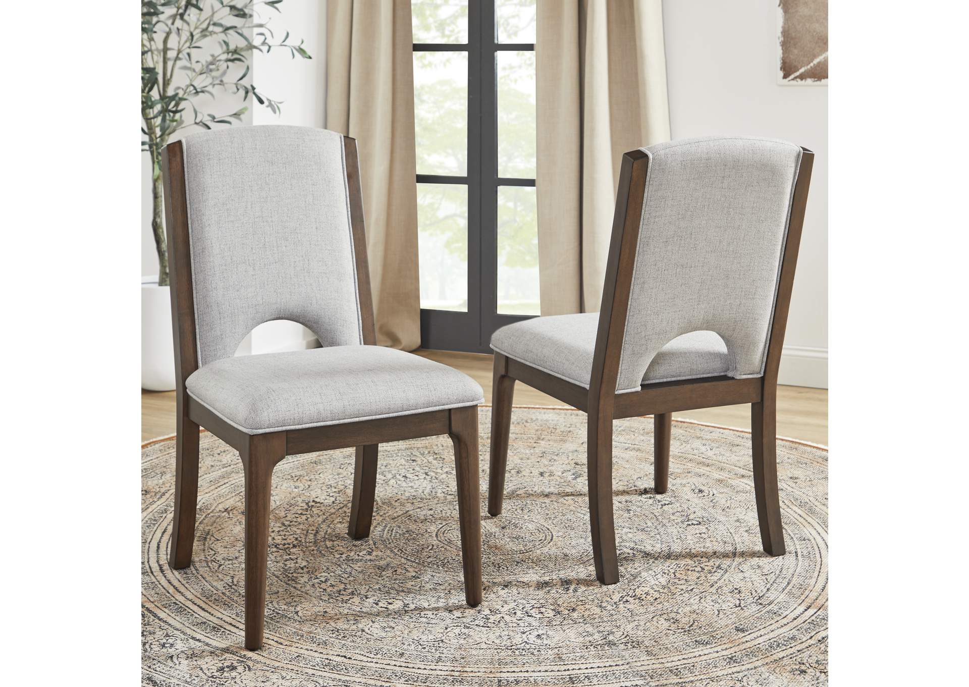 Athens Pair of Upholstered Dining Chairs image 6