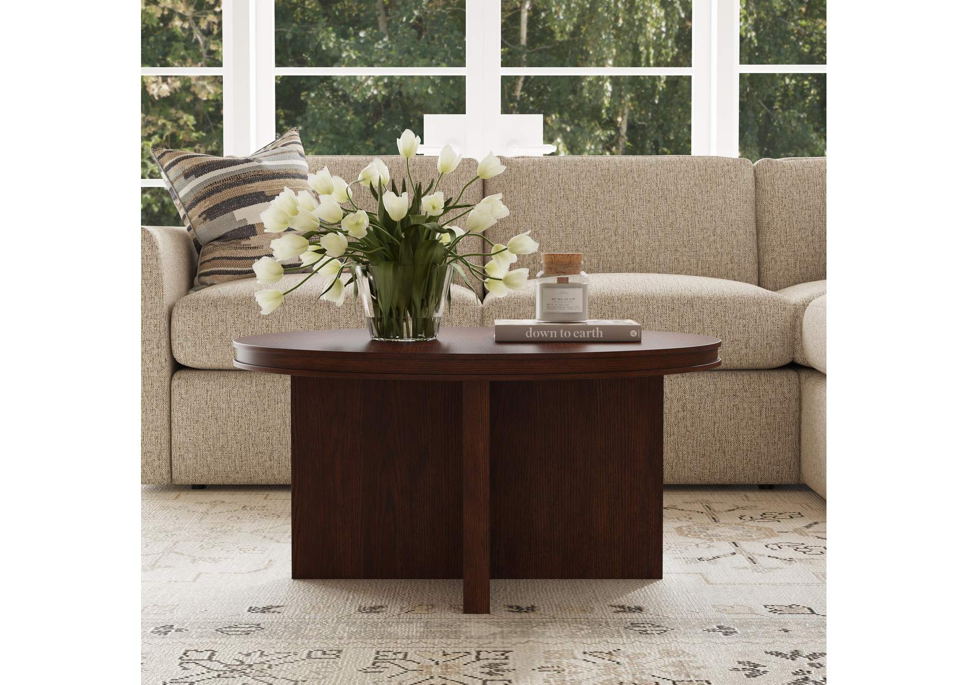 Waterfall Round Coffee Table image 8