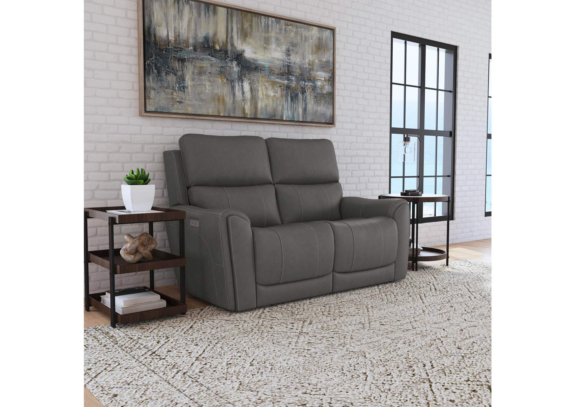 Carter Power Reclining Loveseat with Power Headrests & Lumbar image 5
