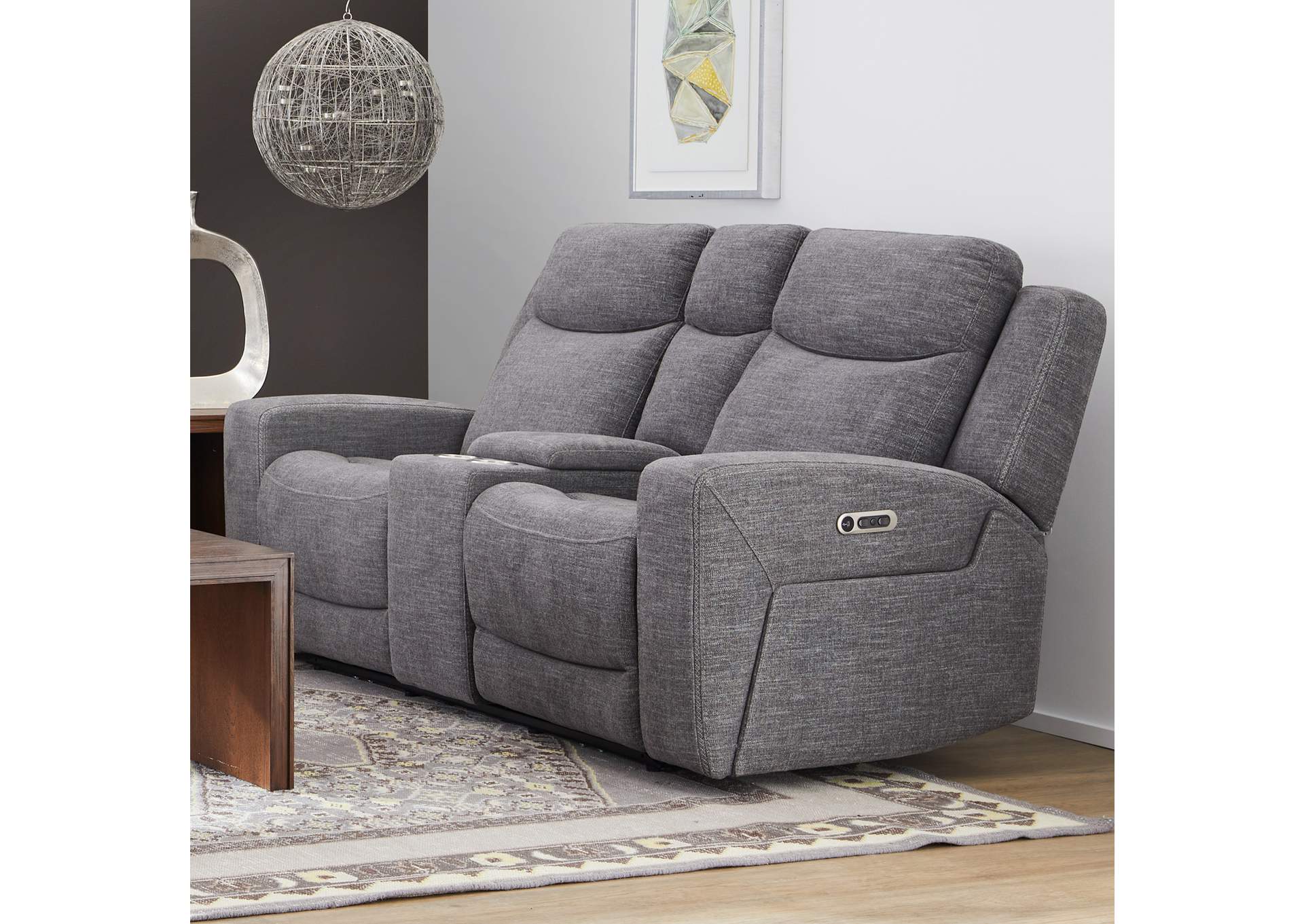 Ridge Power Reclining Loveseat with Console and Power Headrests image 5