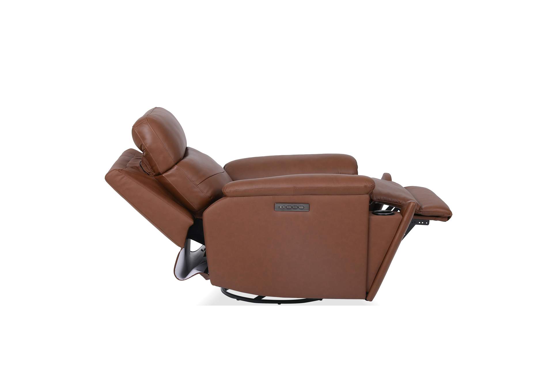 Refined Perfect Match Power Swivel Gliding Recliner with Power Headrest & Lumbar image 4