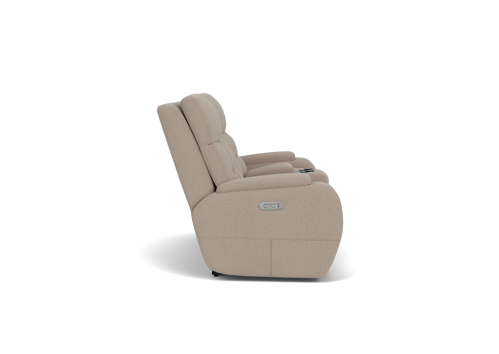 Strait Power Reclining Loveseat with Console & Power Headrests image 8